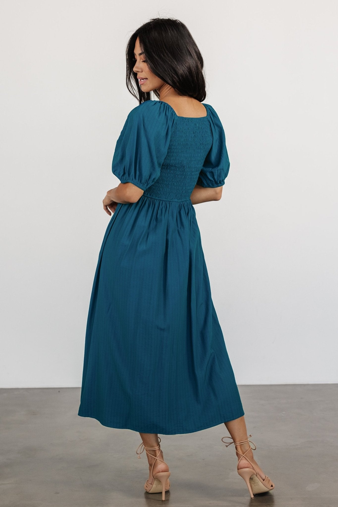 Stefania Midi Dress | Mediterranean Blue Cheap Sale Perfect