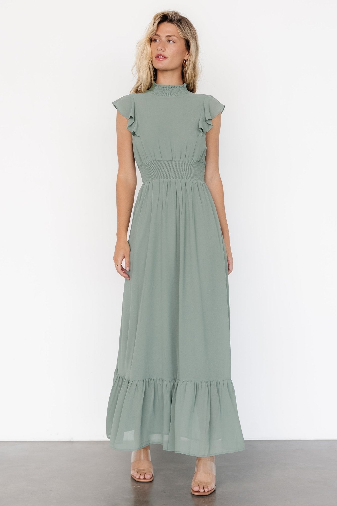 Kearny Ruffle Maxi Dress | Eucalyptus Store Sale