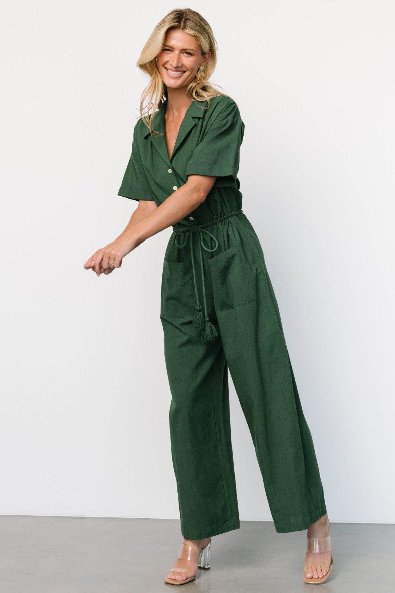 Hemming Jumpsuit | Green Many Kinds Of Online