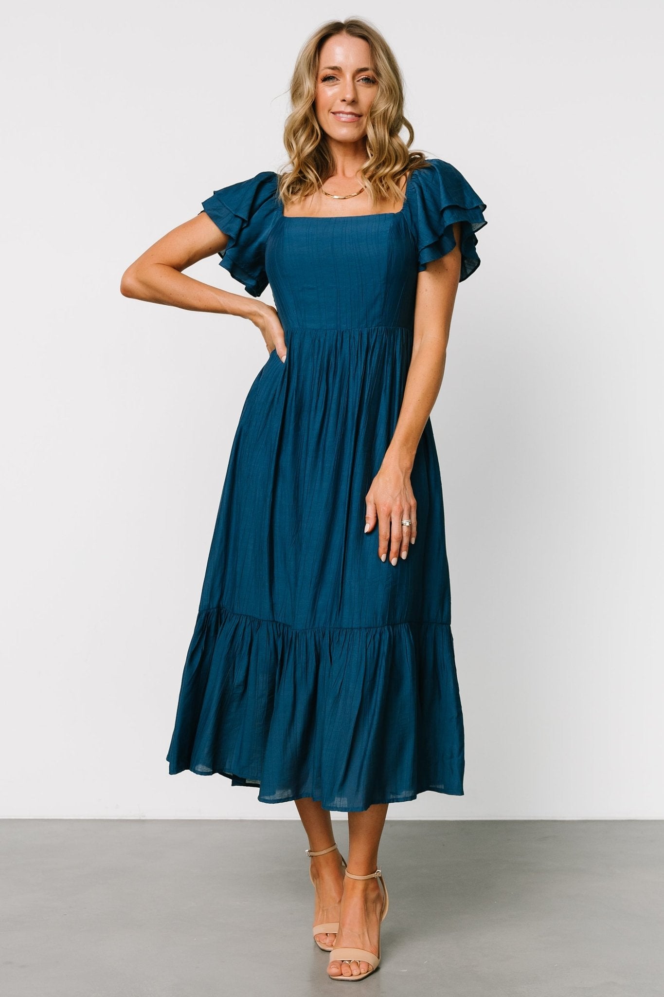 Buttercup Midi Dress | Deep Blue Largest Supplier