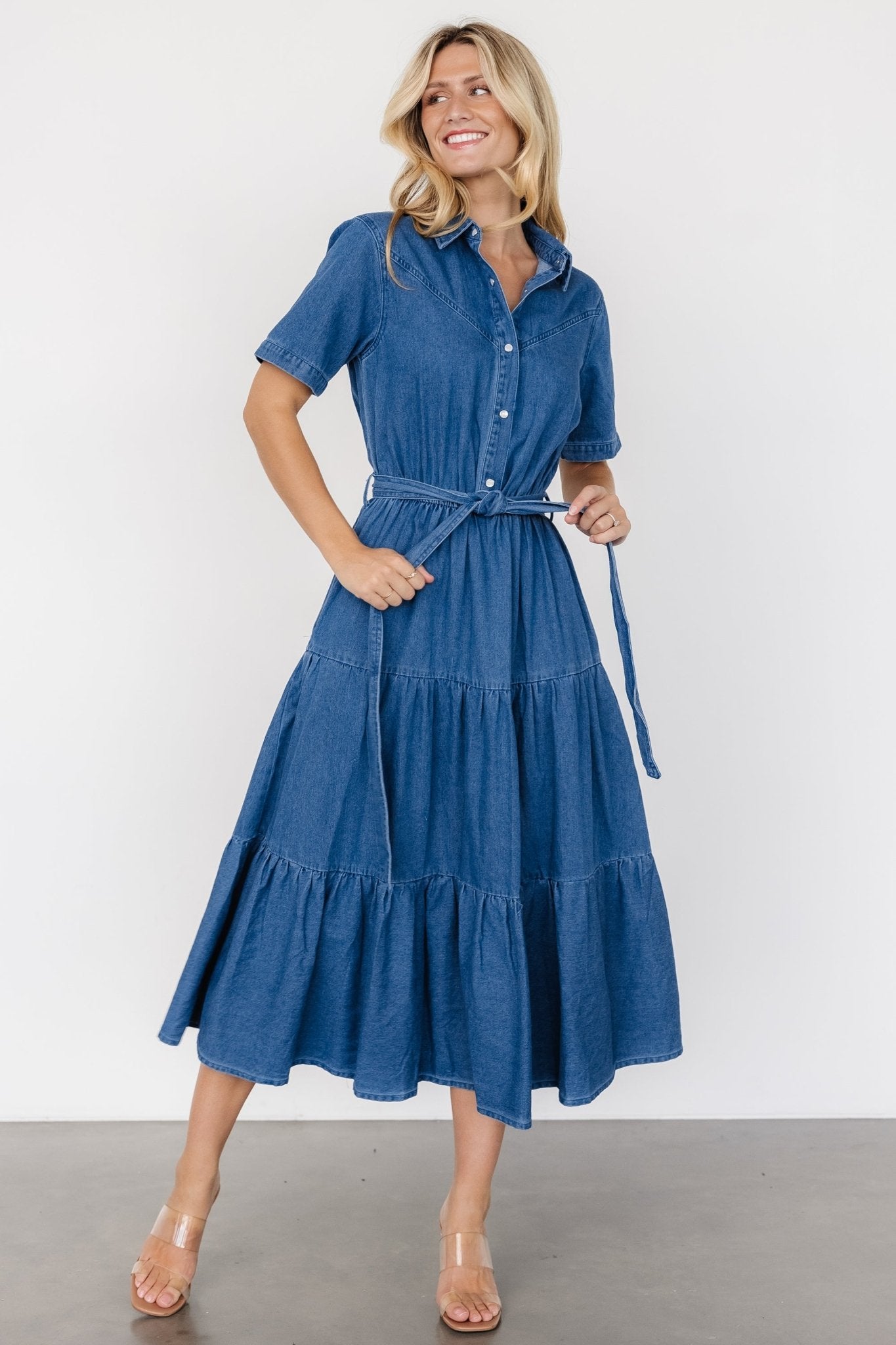 Henrietta Midi Dress | Denim Blue Where To Buy