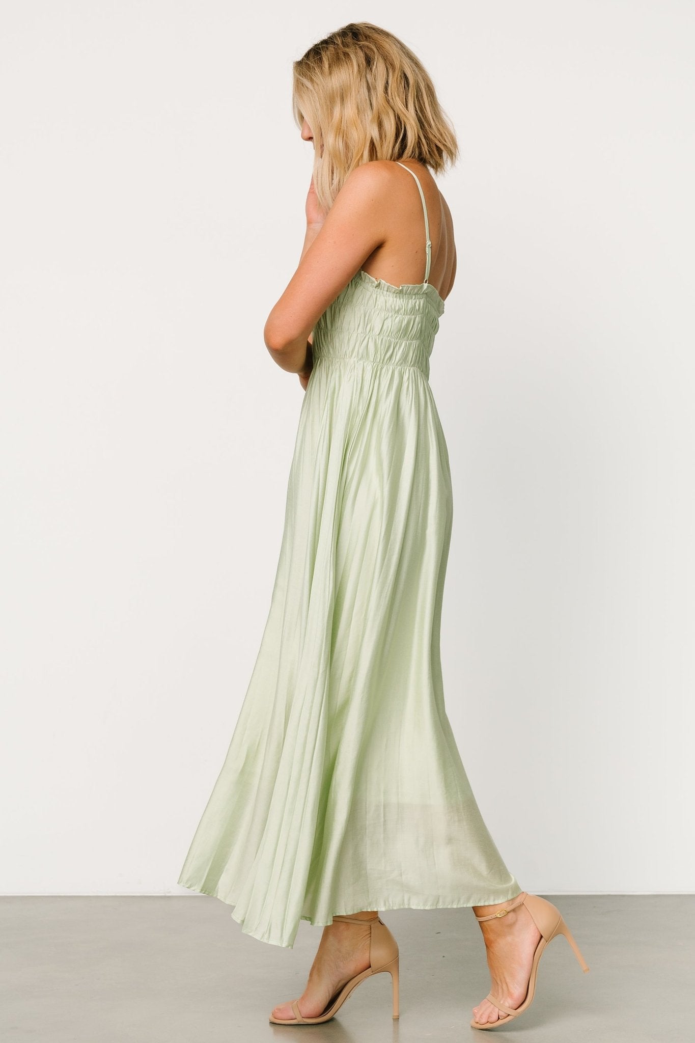 Hattie Maxi Dress | Light Sage Sale Clearance