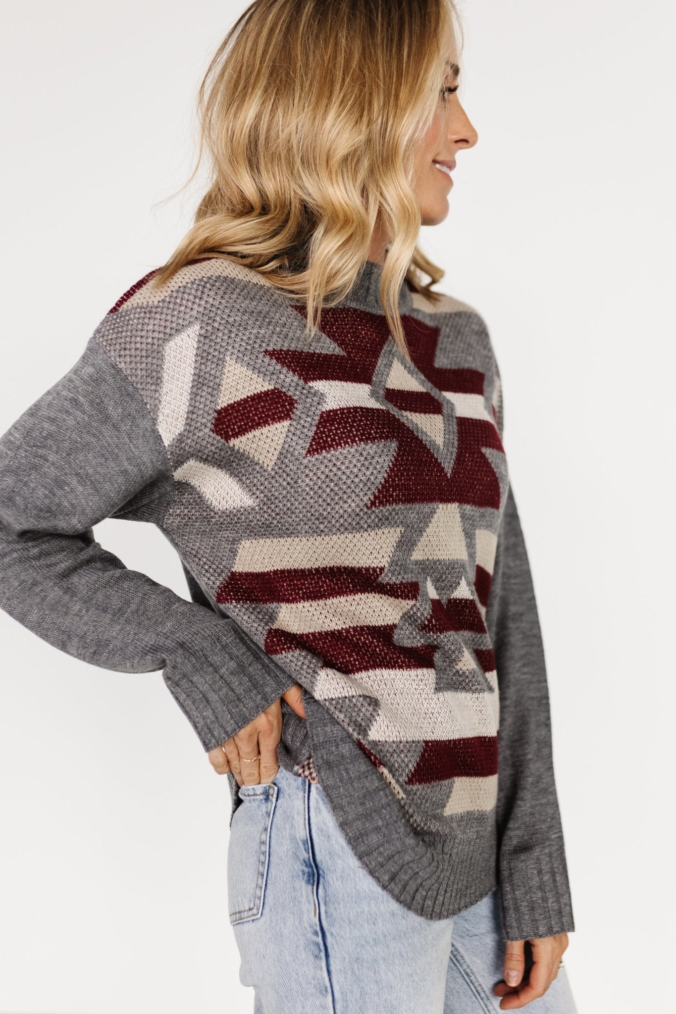 Lolo Knit Sweater | Gray Multi Clearance Outlet