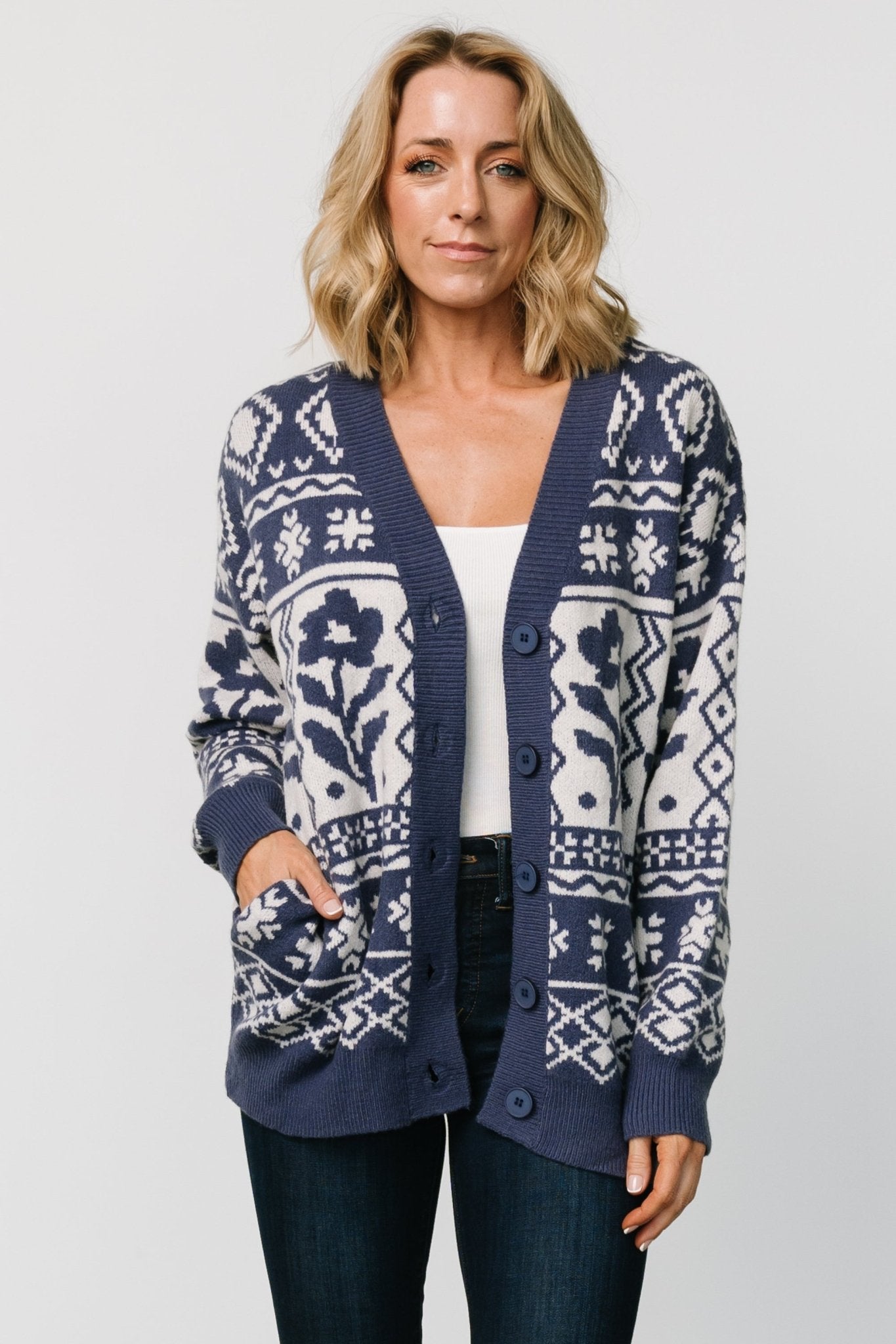 Jackson Oversized Cardigan | Slate Print Free Shipping Big Discount