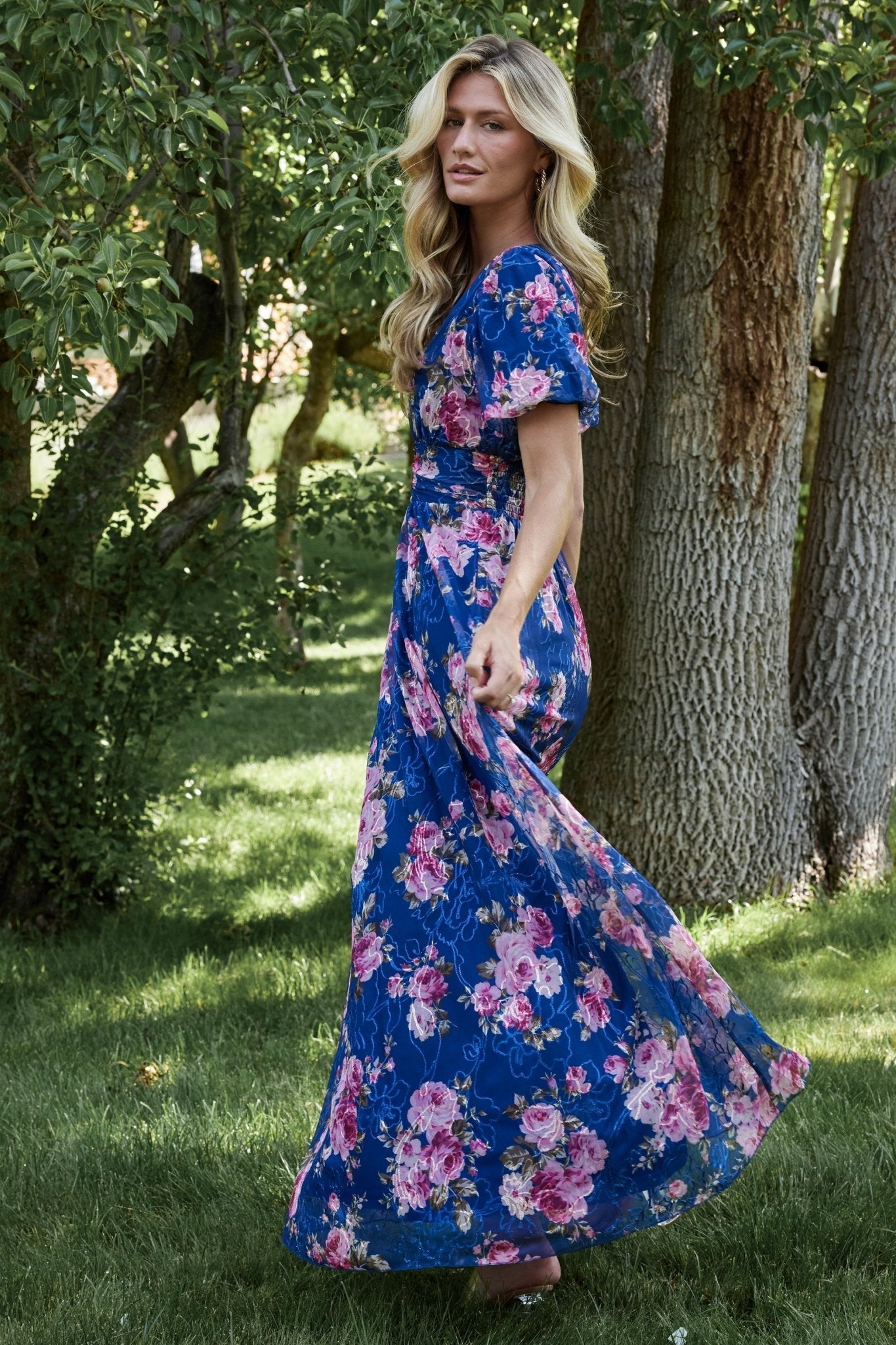 Ardley Maxi Dress | Navy + Pink Floral Cheap Sale