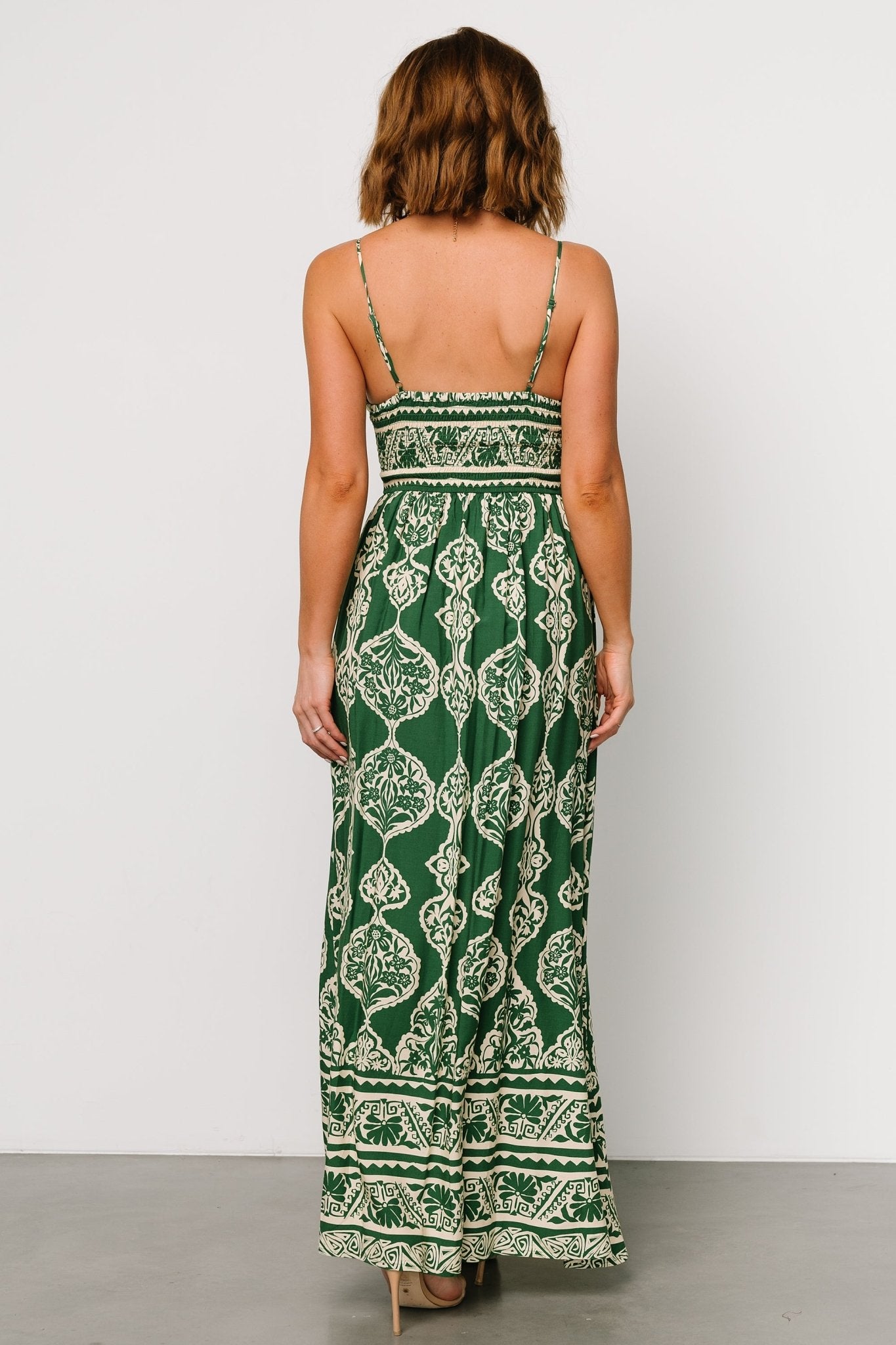 Davinah V Neck Maxi Dress | Green Print Buy Cheap 100% Guaranteed