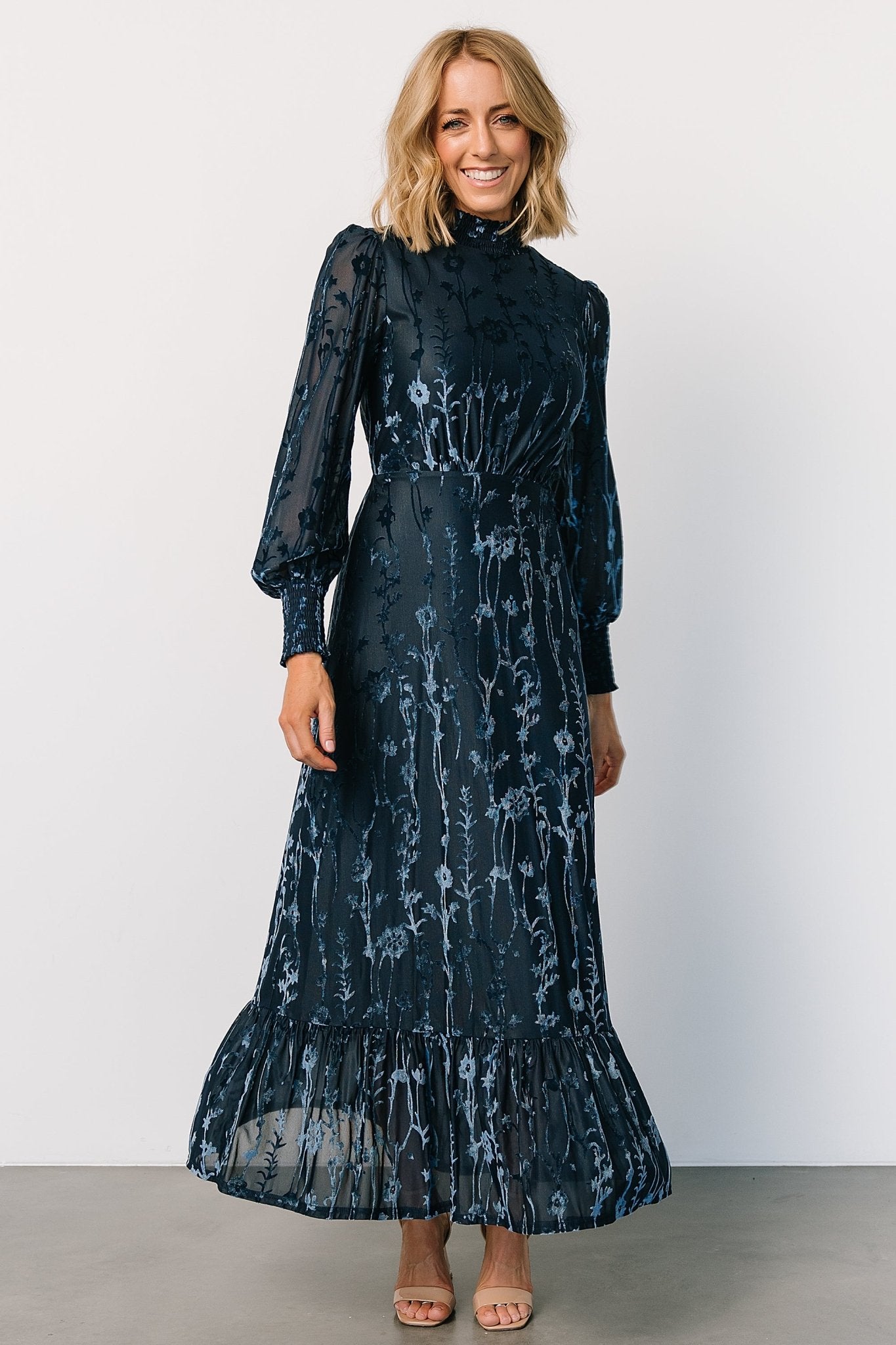 Penelope Velvet Maxi Dress | Midnight Blue 2025 New