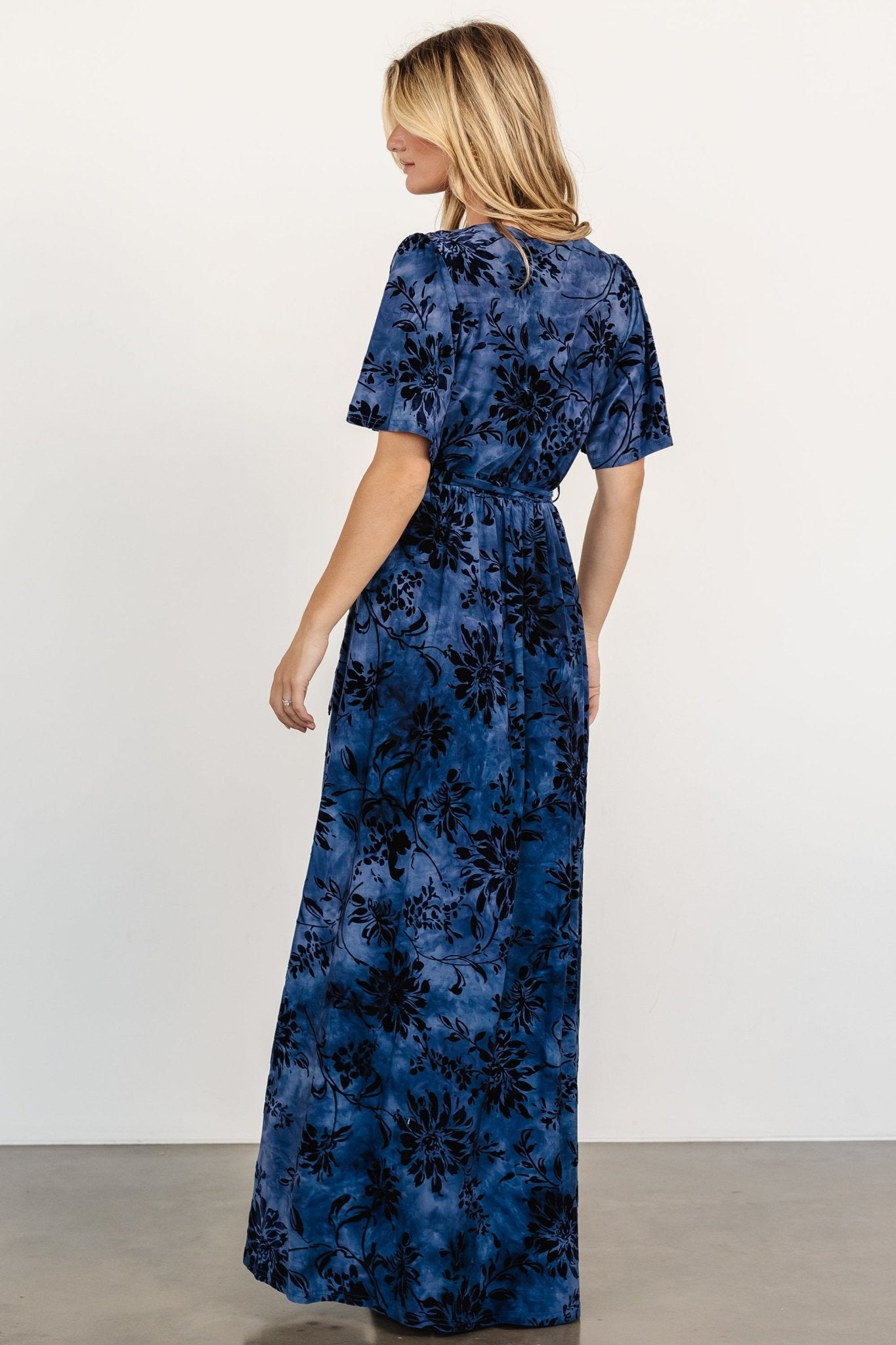 Uma Velvet Maxi Dress | Navy Cheap Pice Outlet