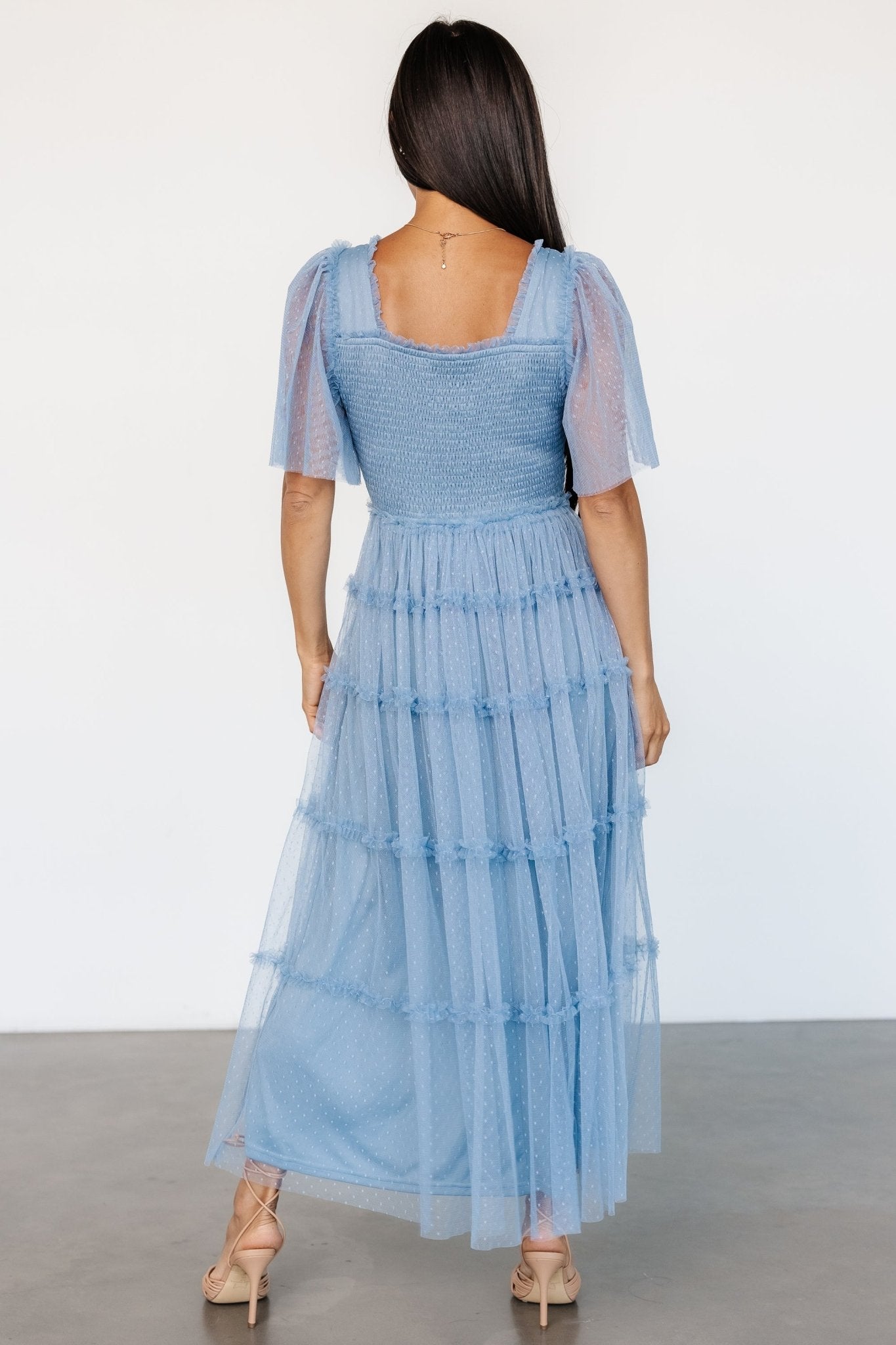 Bexley Tulle Dress | Dusty Blue Huge Surprise