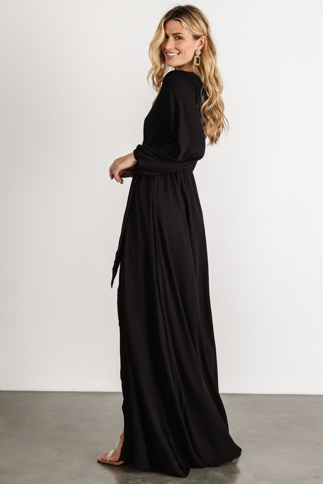 Breanne Faux Wrap Maxi Dress | Black Manchester Sale Online