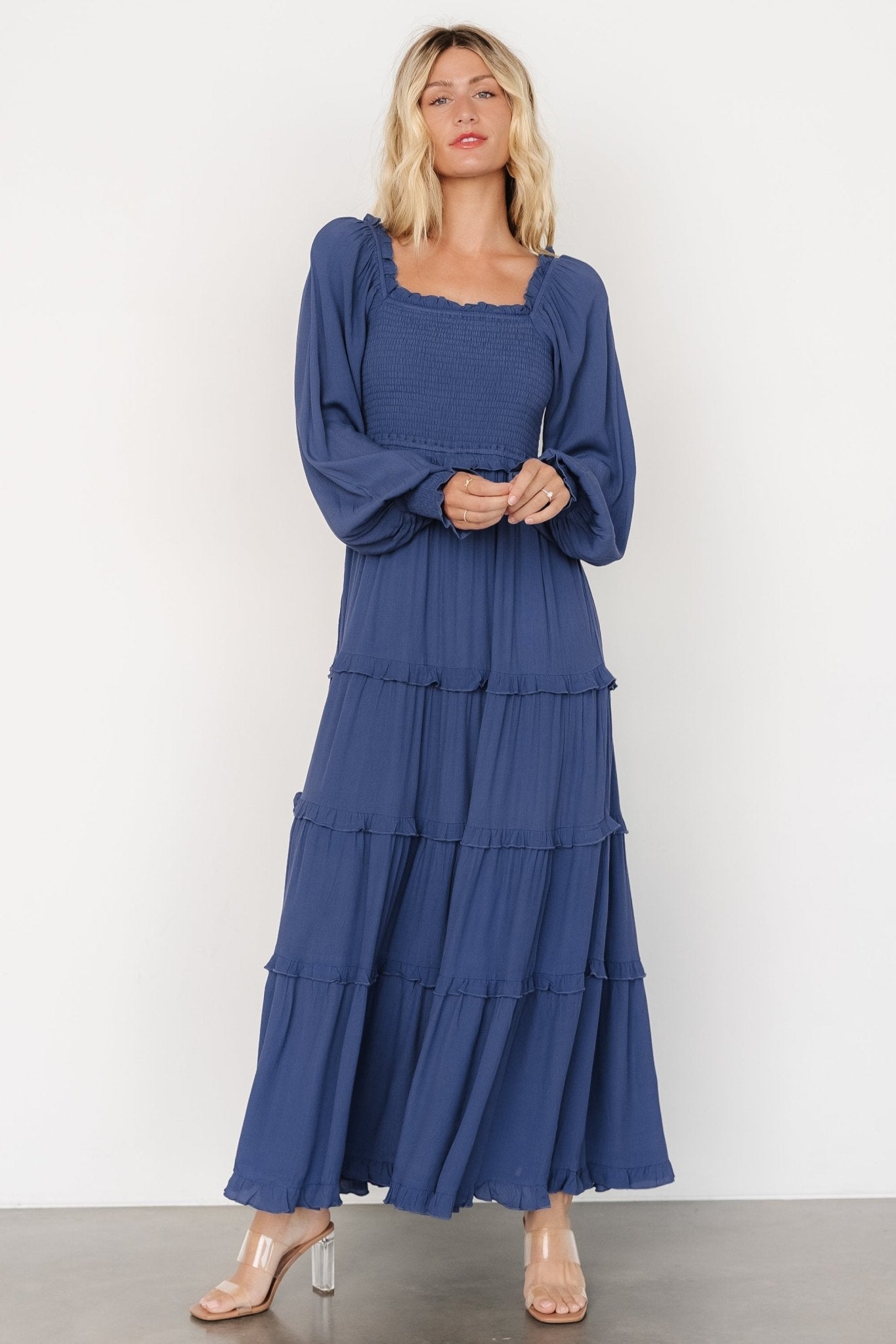 Lana Smocked Maxi Dress | Blue Cheap Sale Cost