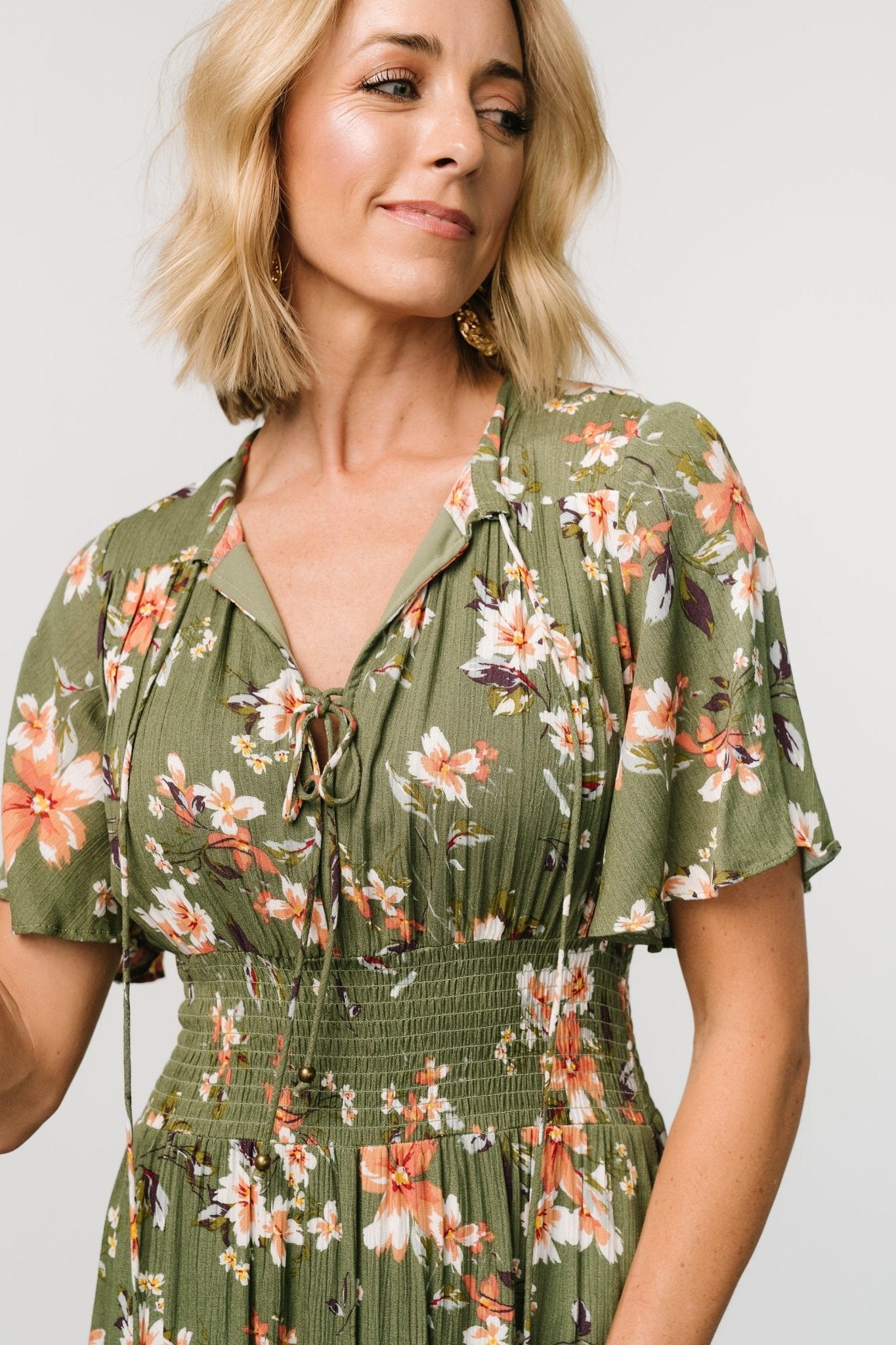 Spell Boho Midi Dress | Olive Floral Top Quality Online