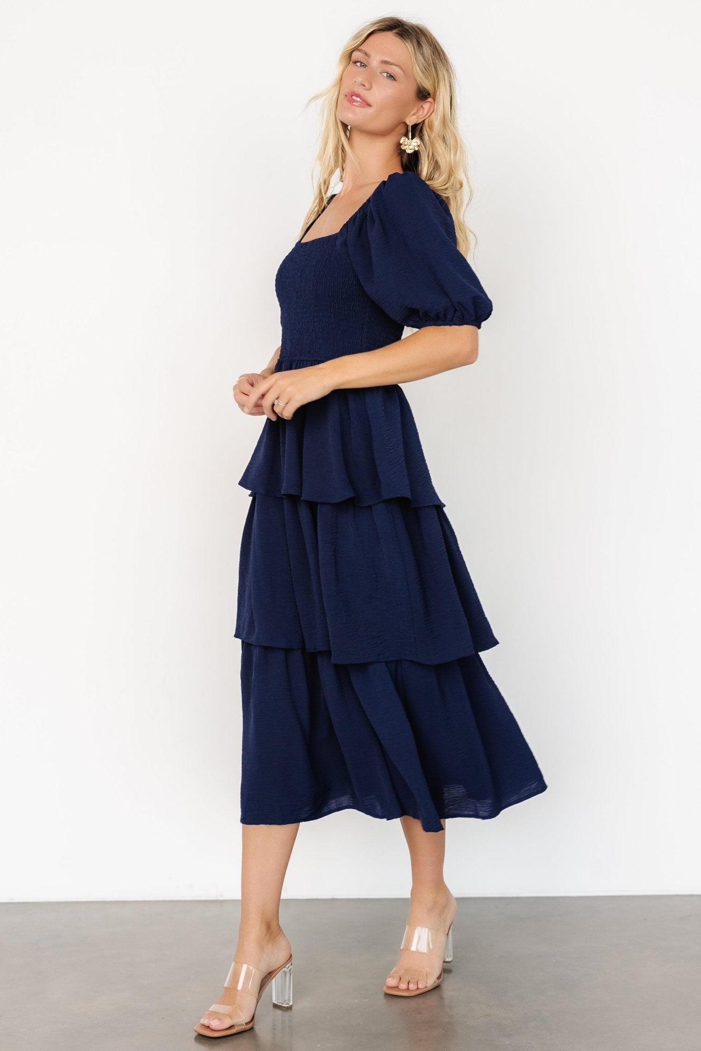 Ashbourne Tiered Dress | Midnight Blue Best Wholesale For Sale