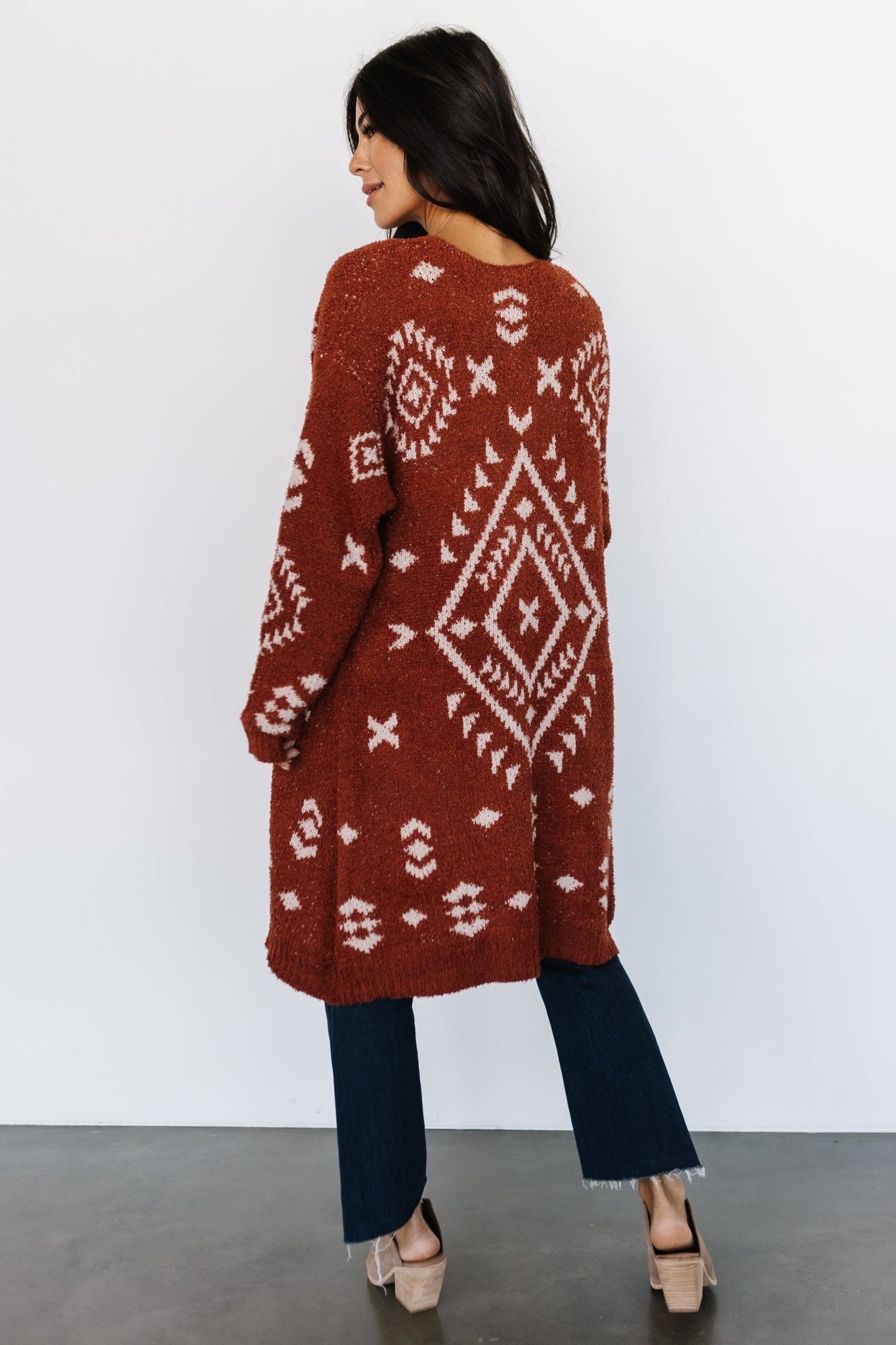 Missoula Oversized Cardigan | Rust + Beige Top Quality Sale Online