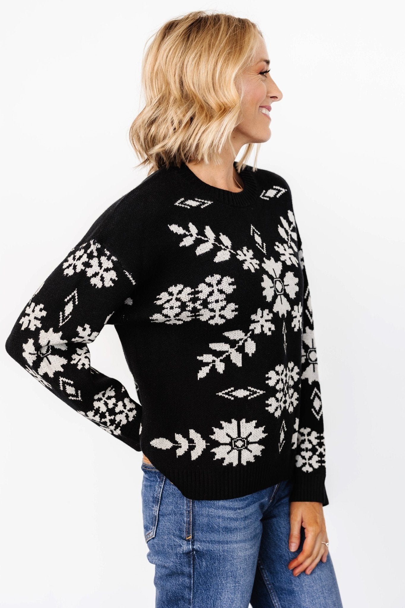 Elsa Sweater | Black + Off White Collections