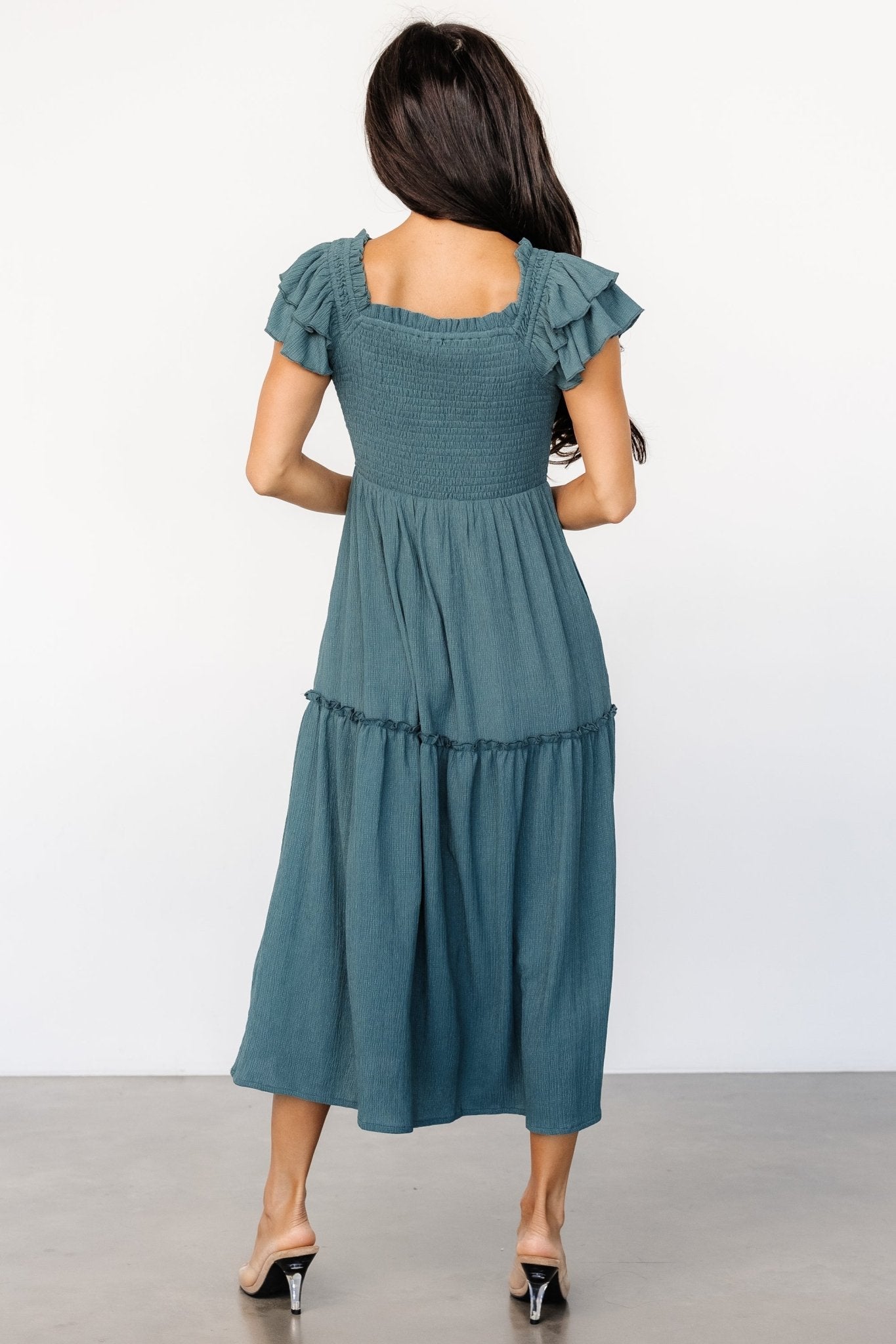 Jacie Smocked Midi Dress | Vintage Teal Shop Offer Cheap Online