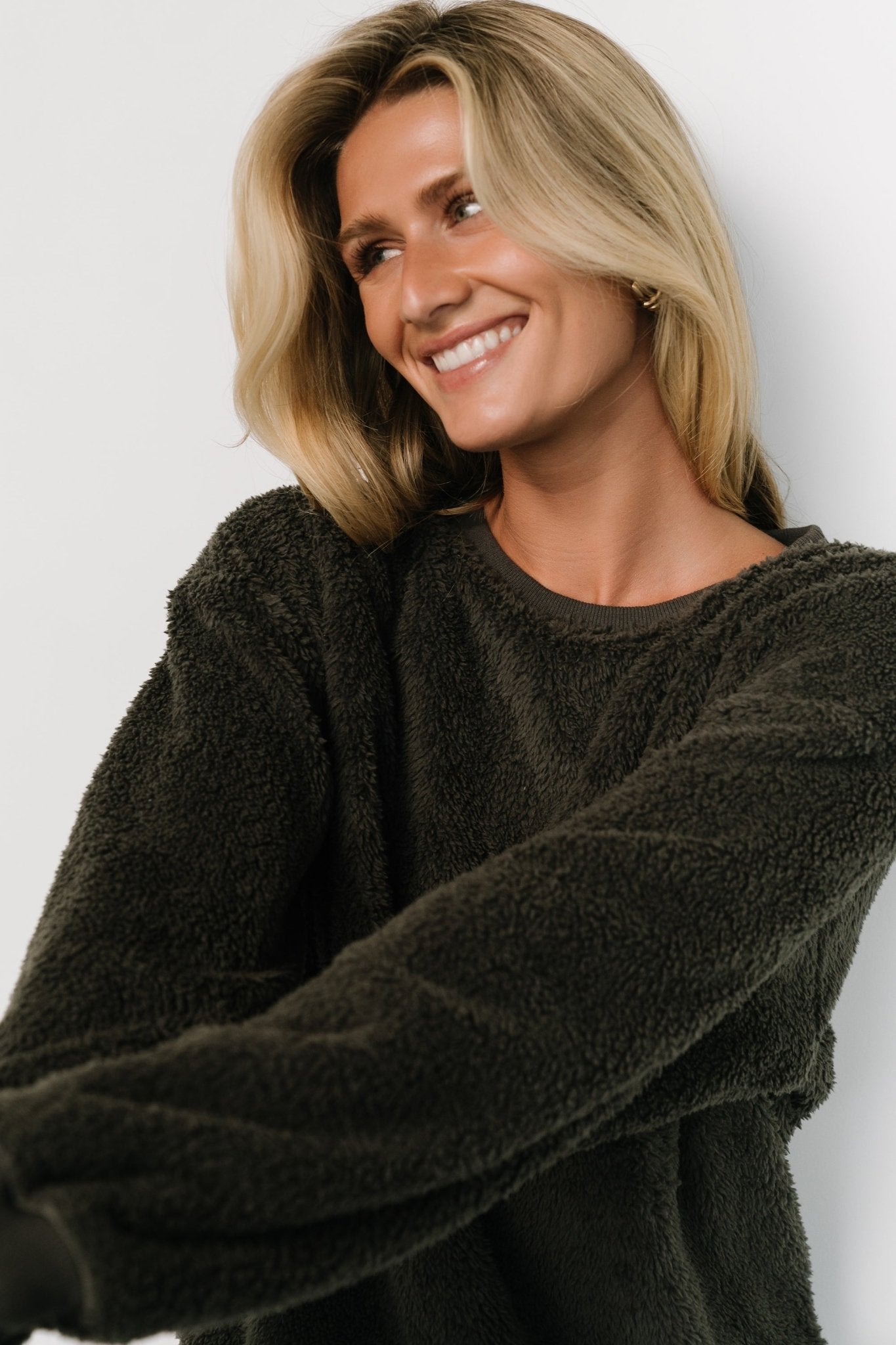 Brina Teddy Crewneck | Charcoal Gray Buy Cheap Brand New Unisex