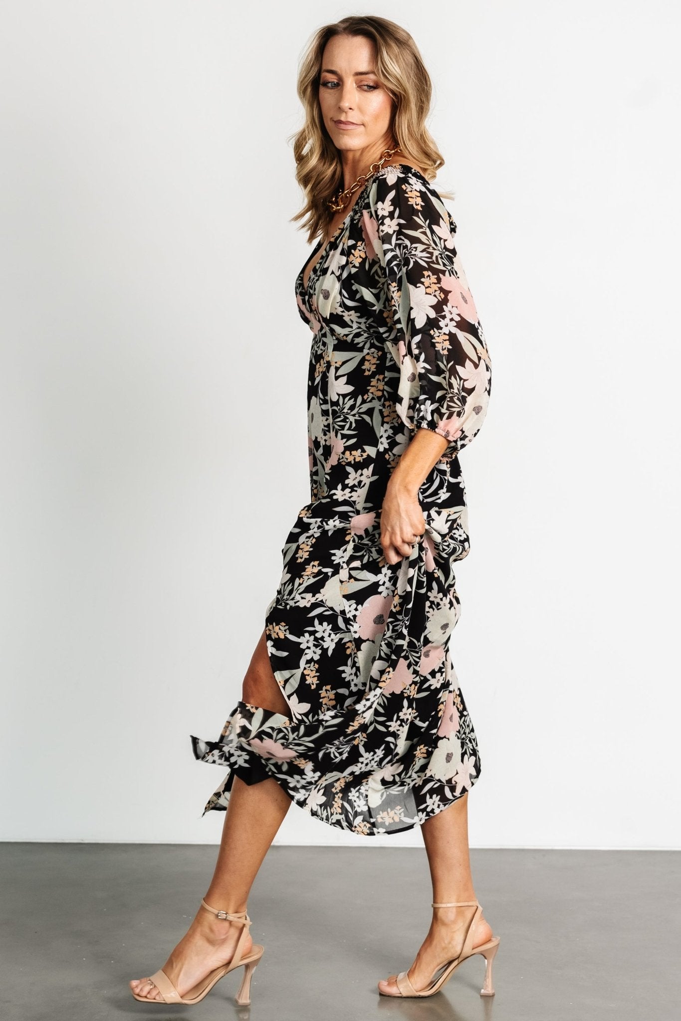 Maisie Maxi Dress | Black Floral Cheap Sale How Much