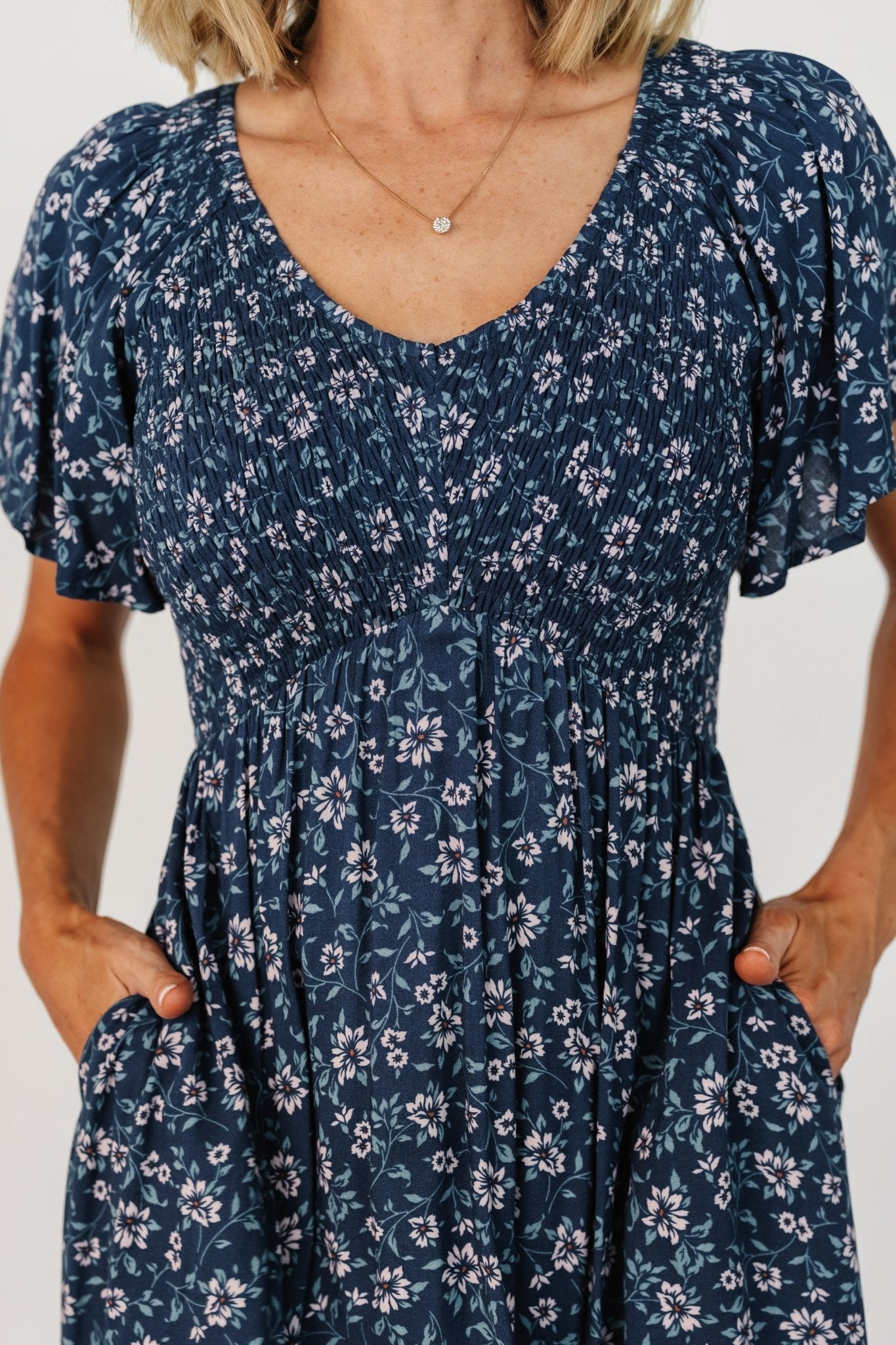 Joanie Smocked Dress | Blue Floral Recommend Online