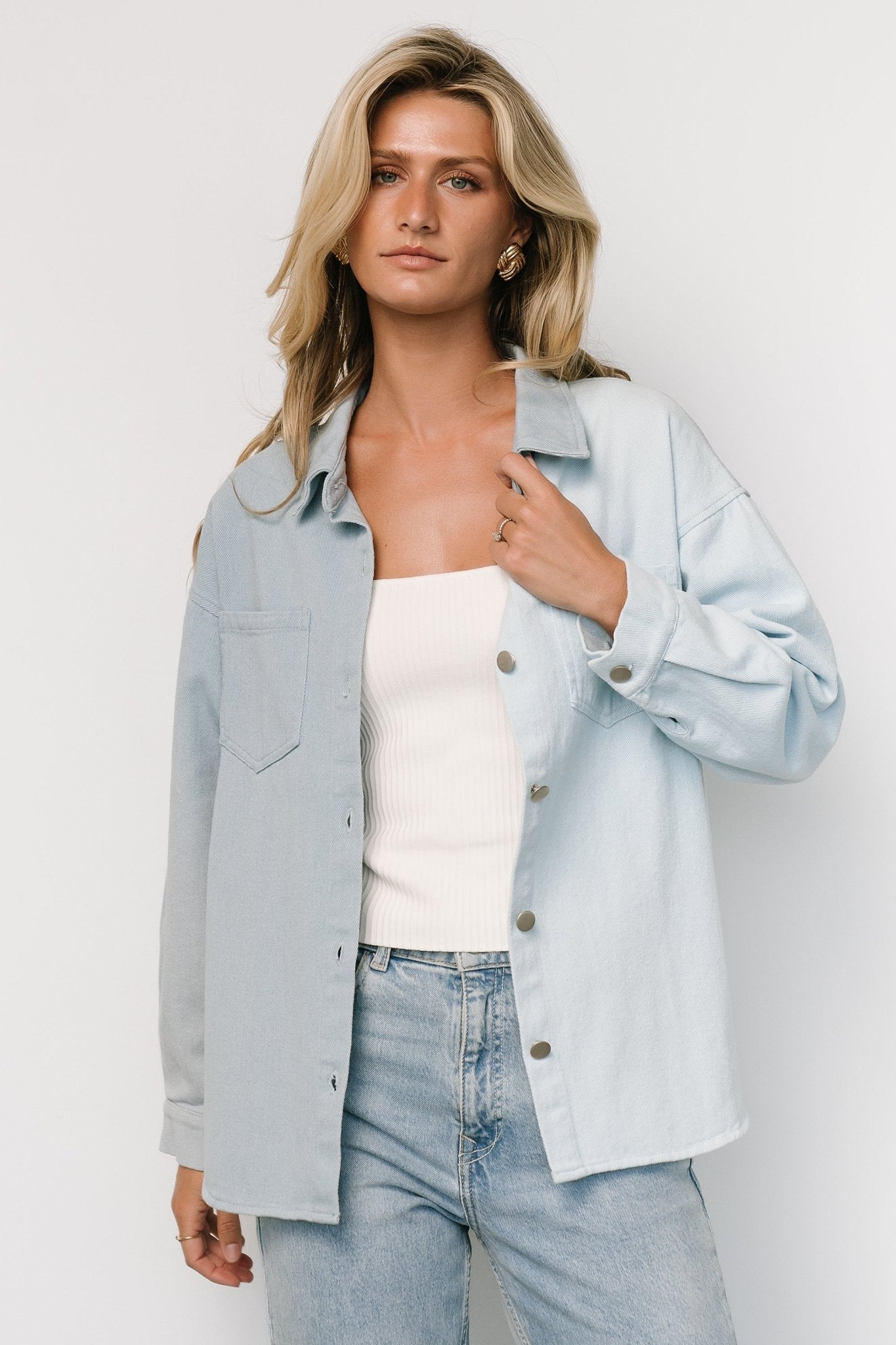 Rachel Two-Tone Shacket | Denim Nicekicks Online