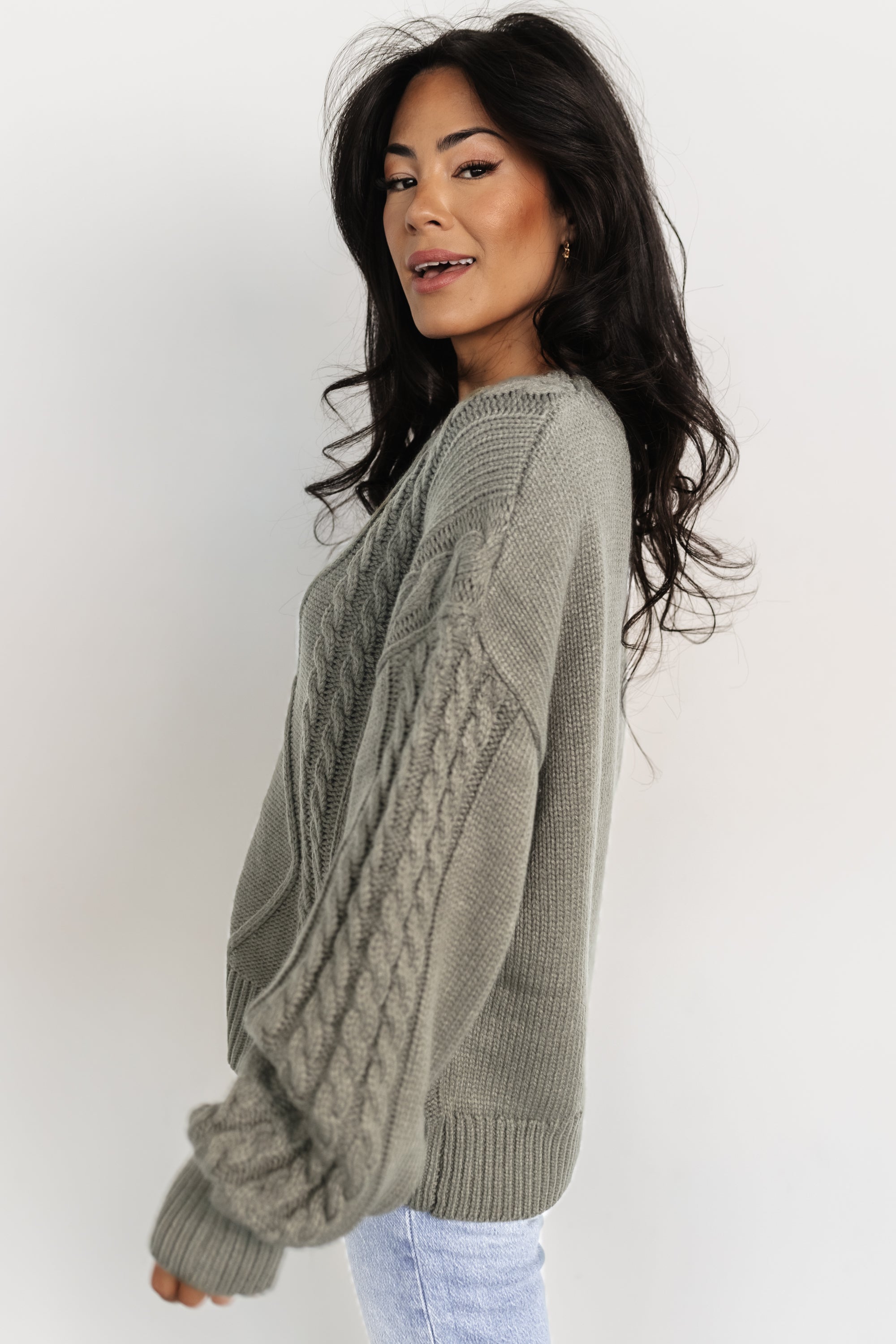 Mona Knit Sweater | Olive Buy Cheap Explore