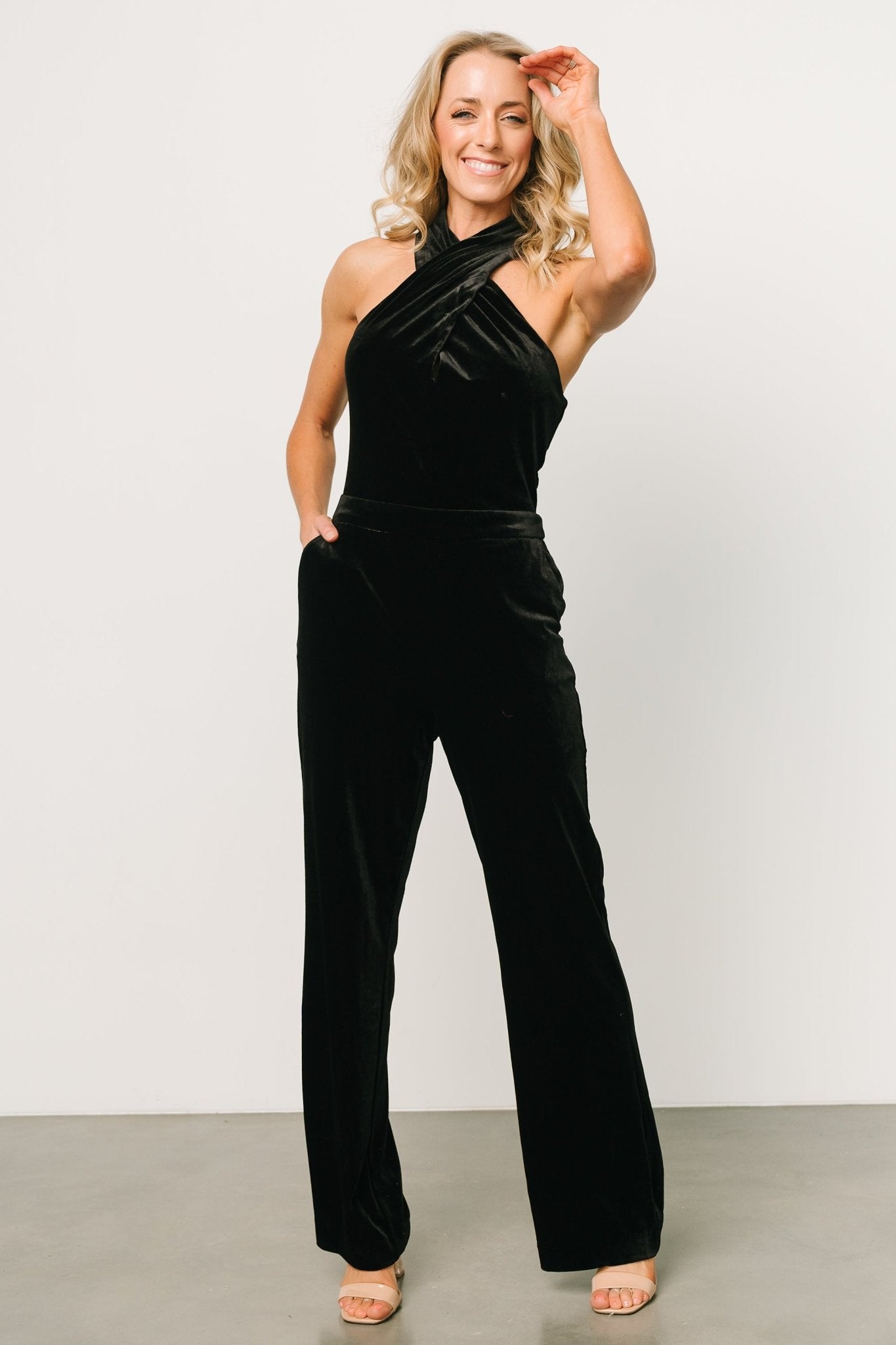 Cleopatra Velvet Jumpsuit | Black Recommend Online