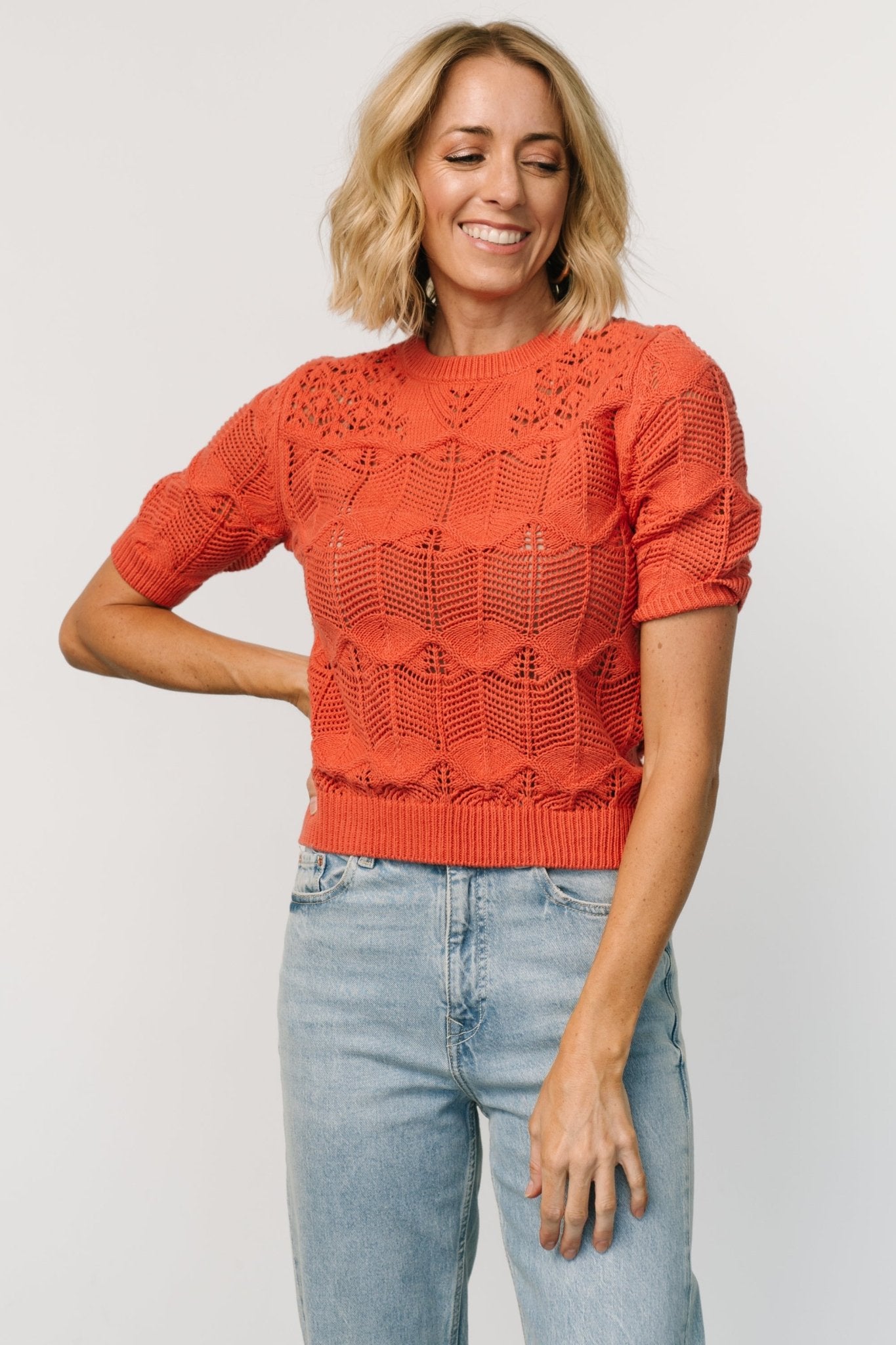 Josella Knit Top | Rust Free Shipping Low Pice Fee Shipping