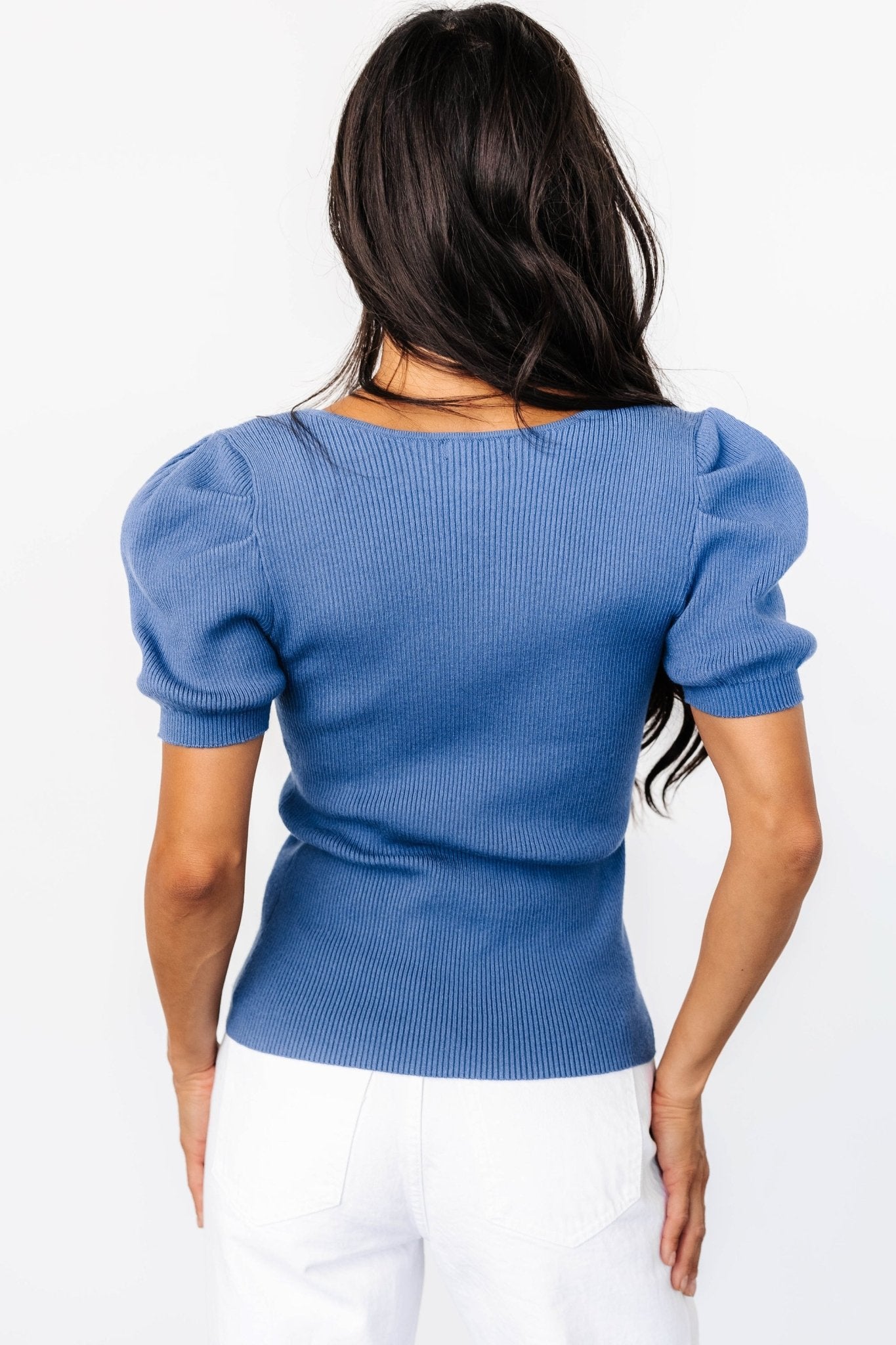 Brynlee Sweater Top | Deep Blue Free Shipping Cheap Pice