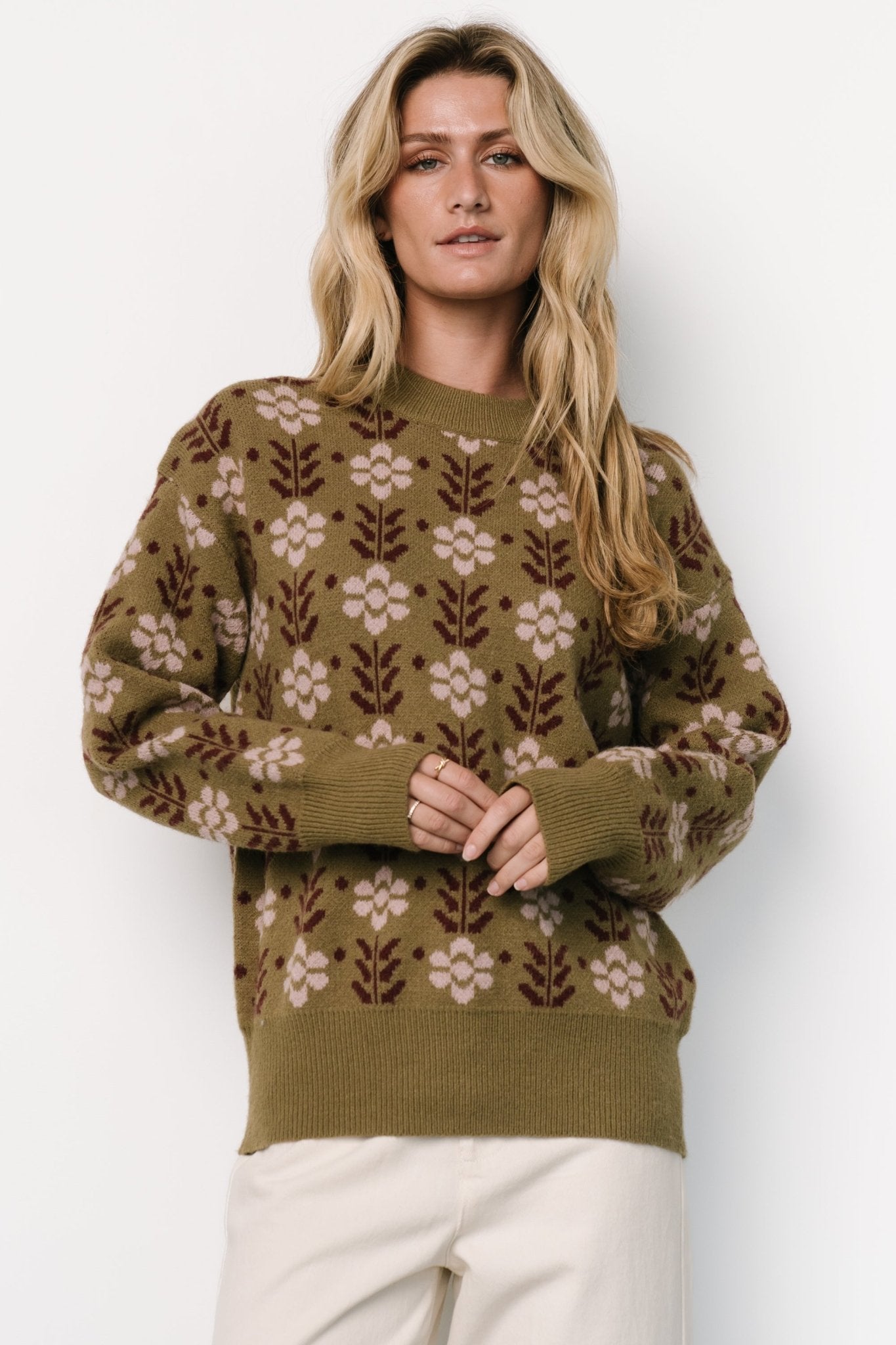 Norris Sweater | Olive Multi Floral Fast Delivery Cheap Online