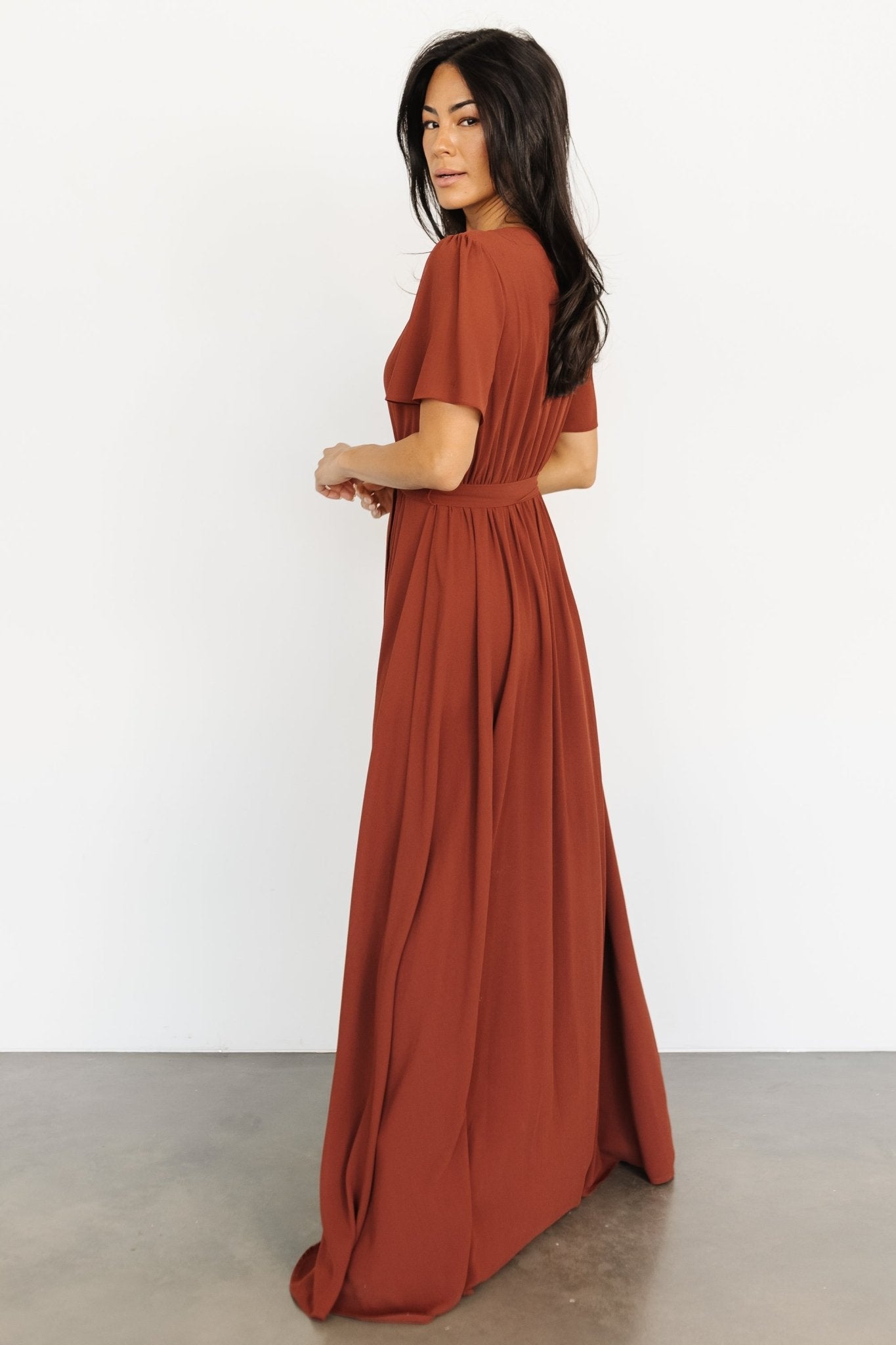 Naomi Short Sleeve Maxi Dress | Cinnamon Cheap Newest