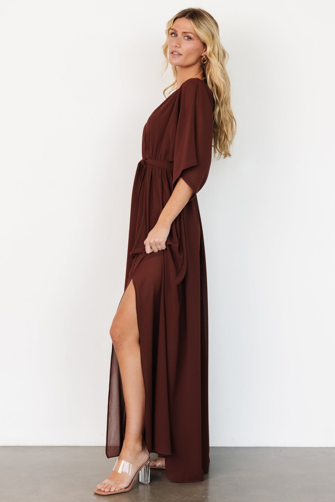 Kia Kimono Maxi Dress | Mahogany Free Shipping Perfect