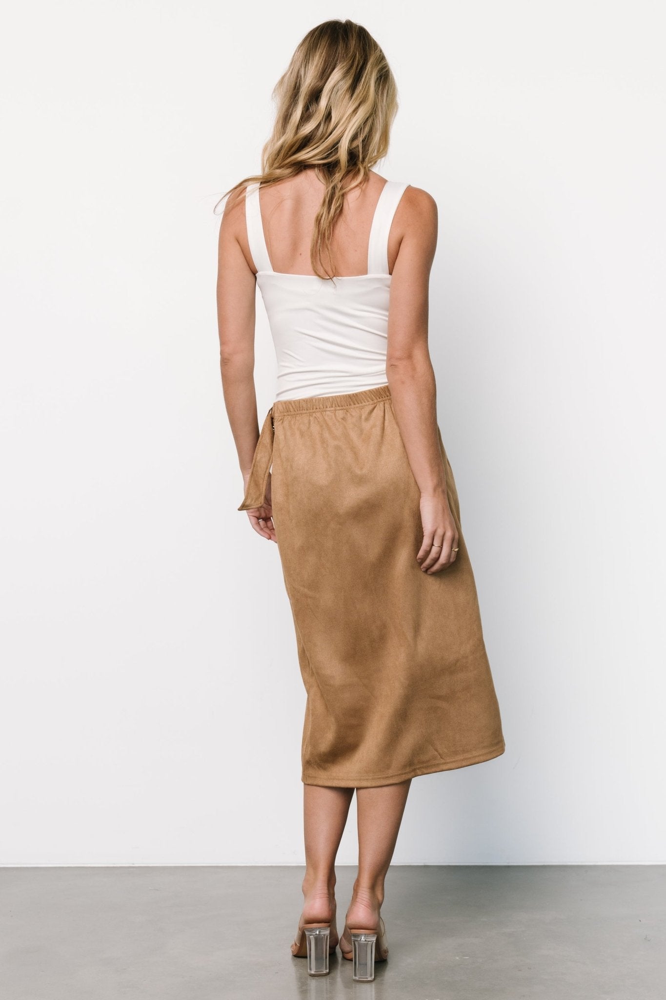 Malika Faux Wrap Skirt | Camel Buy Cheap Cheapest Pice