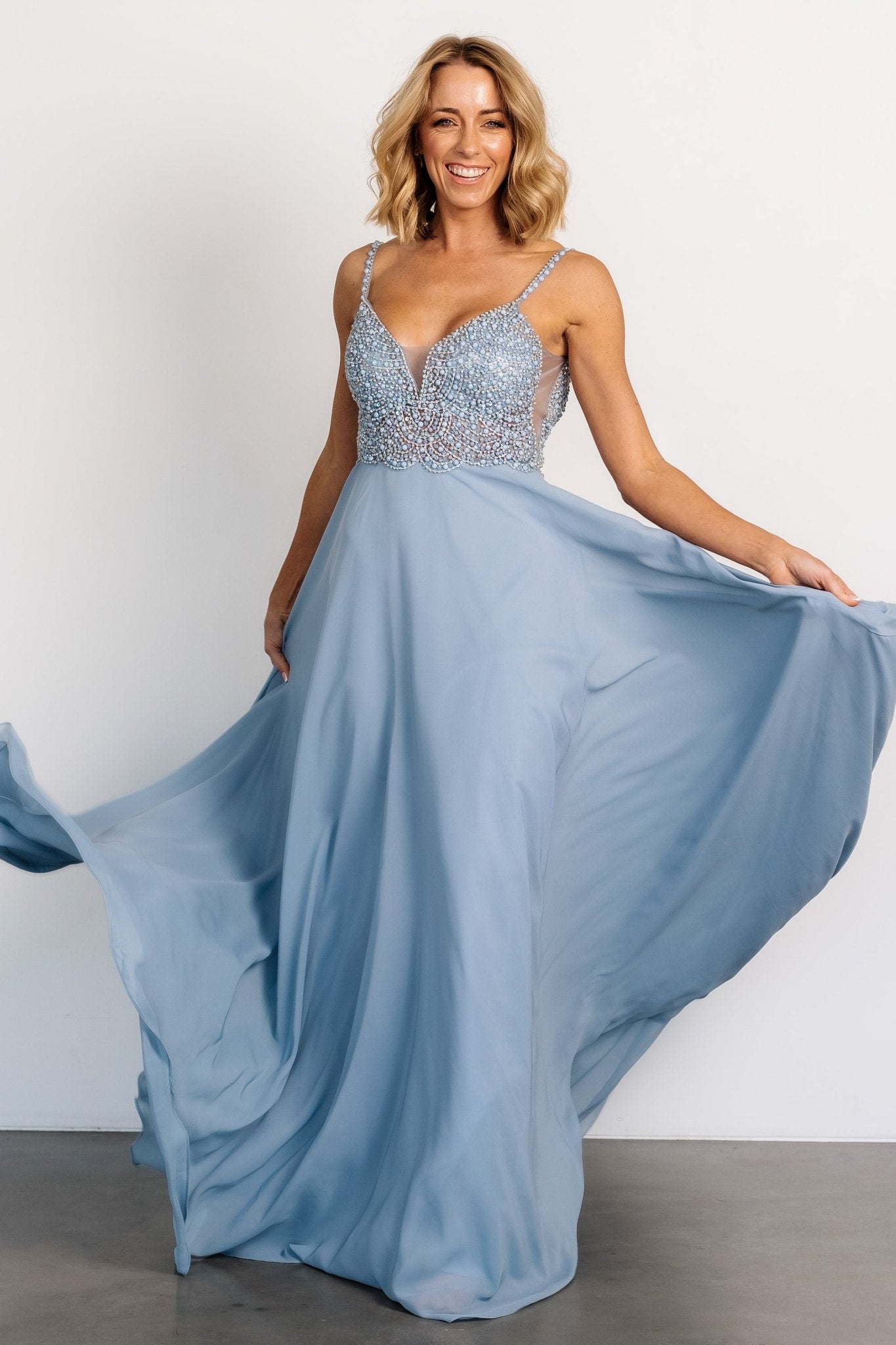 Honor Beaded Bridal Gown | Dusty Blue Very Cheap Cheap Online