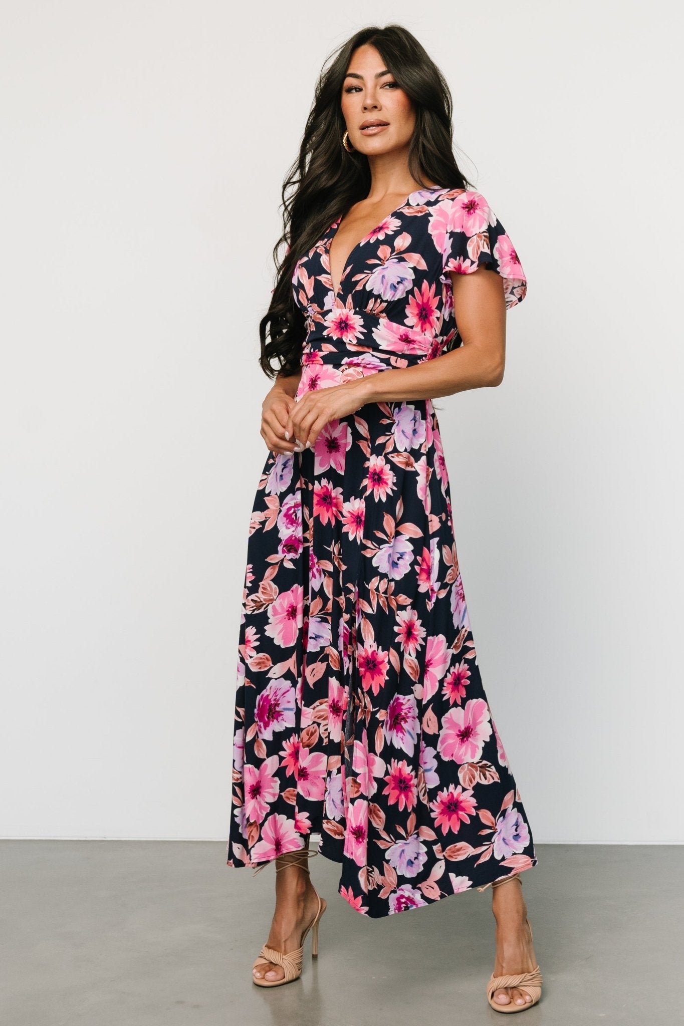 Destin Maxi Dress | Navy + Pink Clearance Footlocker Finishline