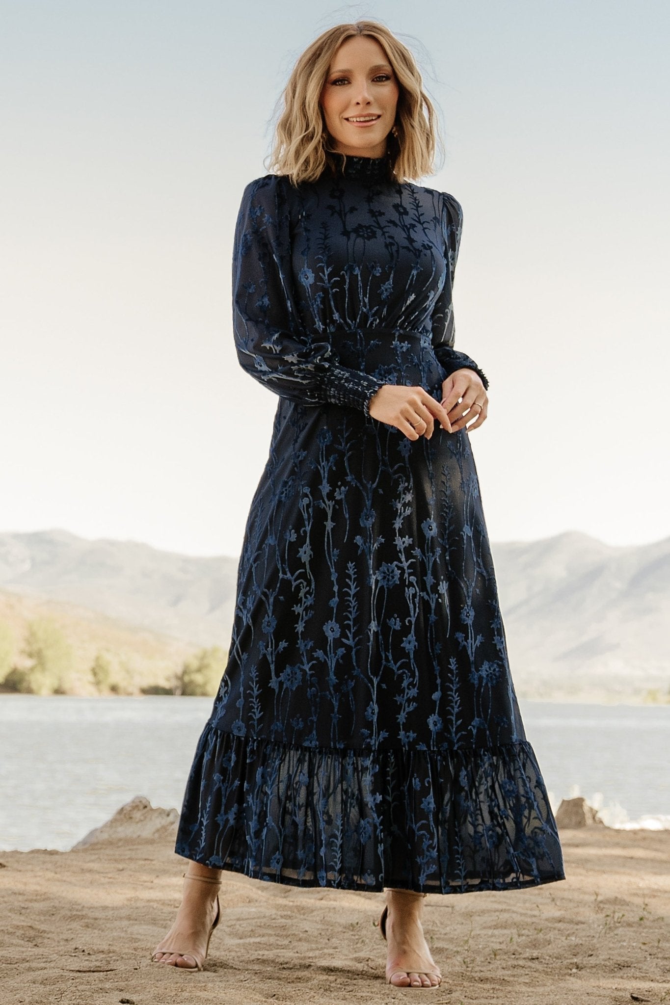 Penelope Velvet Maxi Dress | Midnight Blue 2025 New