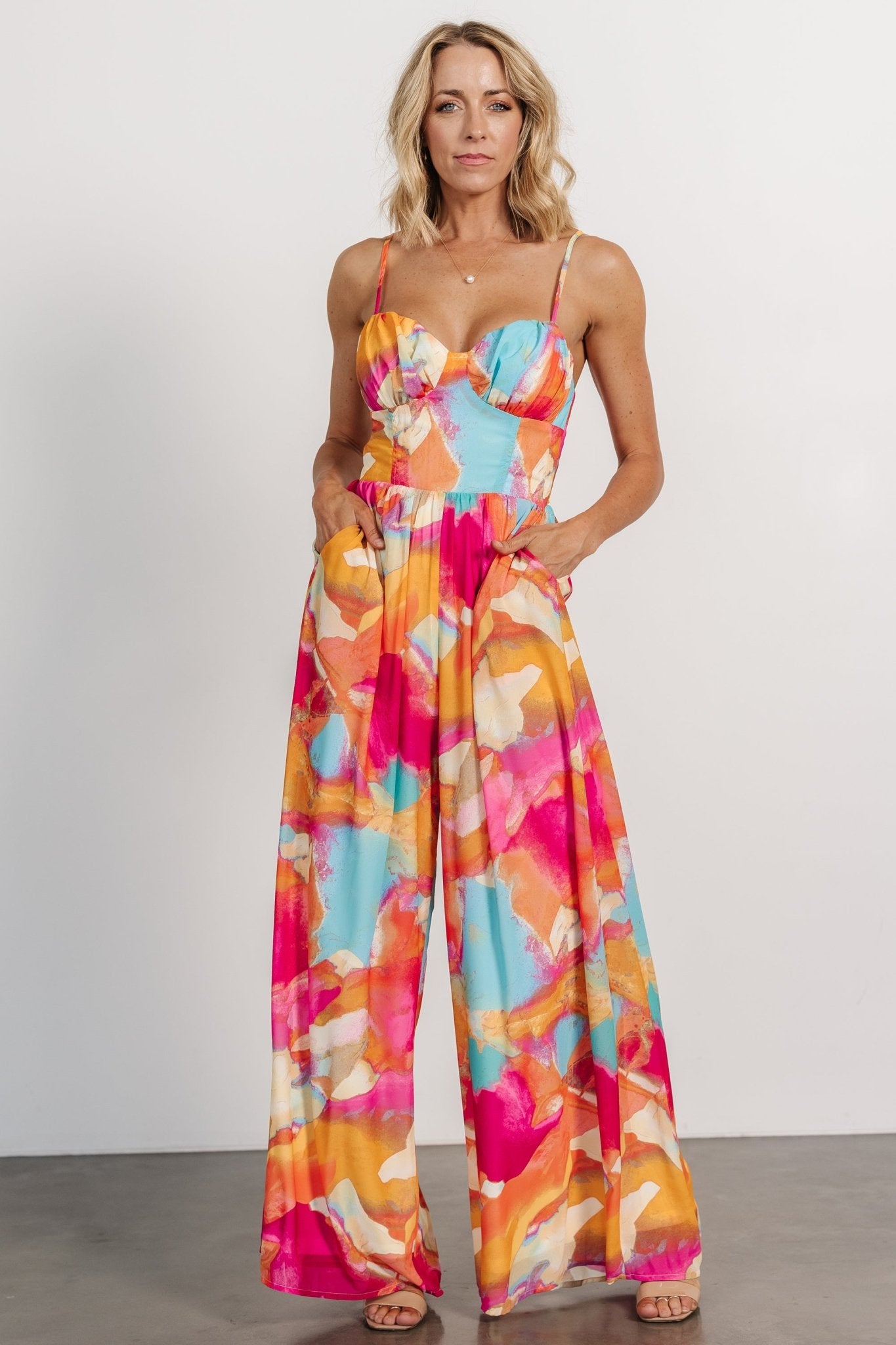 Shea Jumpsuit | Multi Print Outlet Best Sale