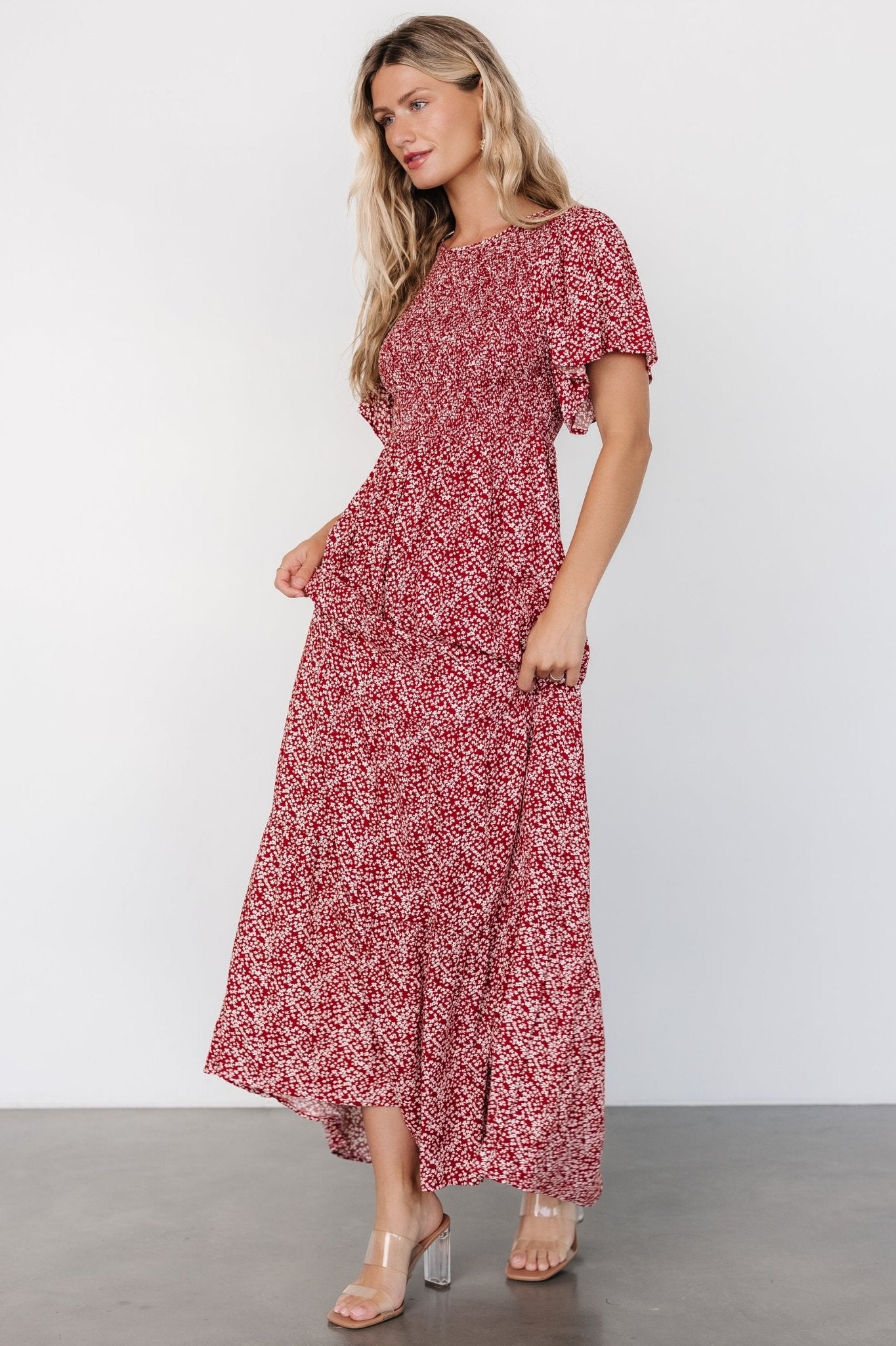 Eliza Maxi Dress | Rust Print For Sale Sale Online