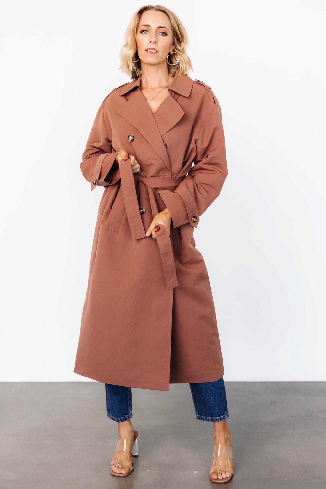 Elias Trench Coat | Warm Brown Purchase Sale Online