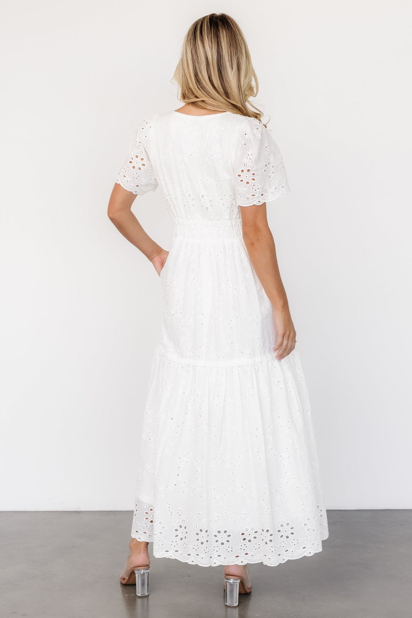 Hyacinth Eyelet Maxi Dress | Off White Supply