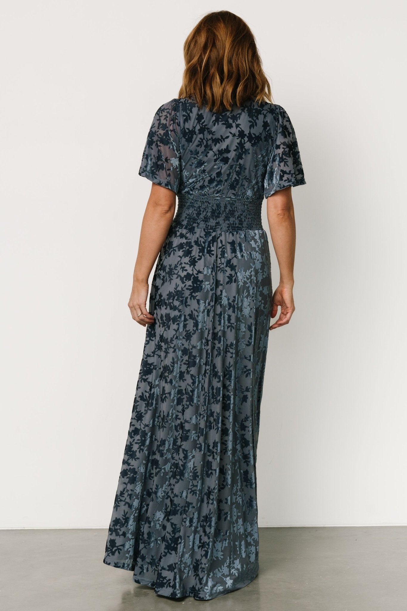 Veronica Velvet Maxi Dress | Whisper Blue Big Discount Online