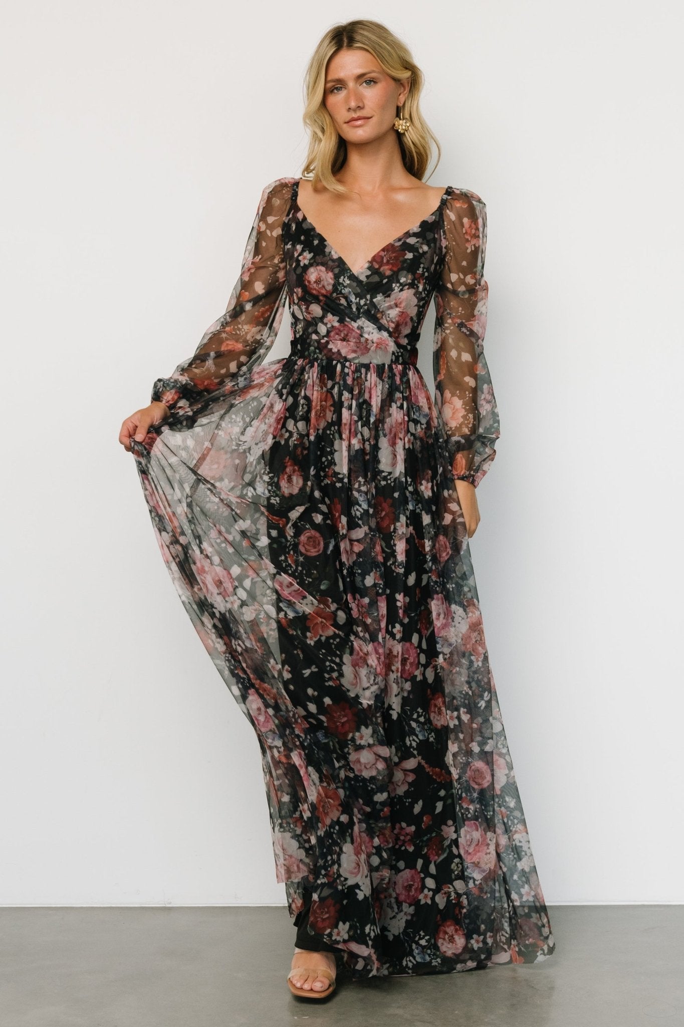 Desiree Tulle Maxi Dress | Black + Berry Buy Cheap Discounts