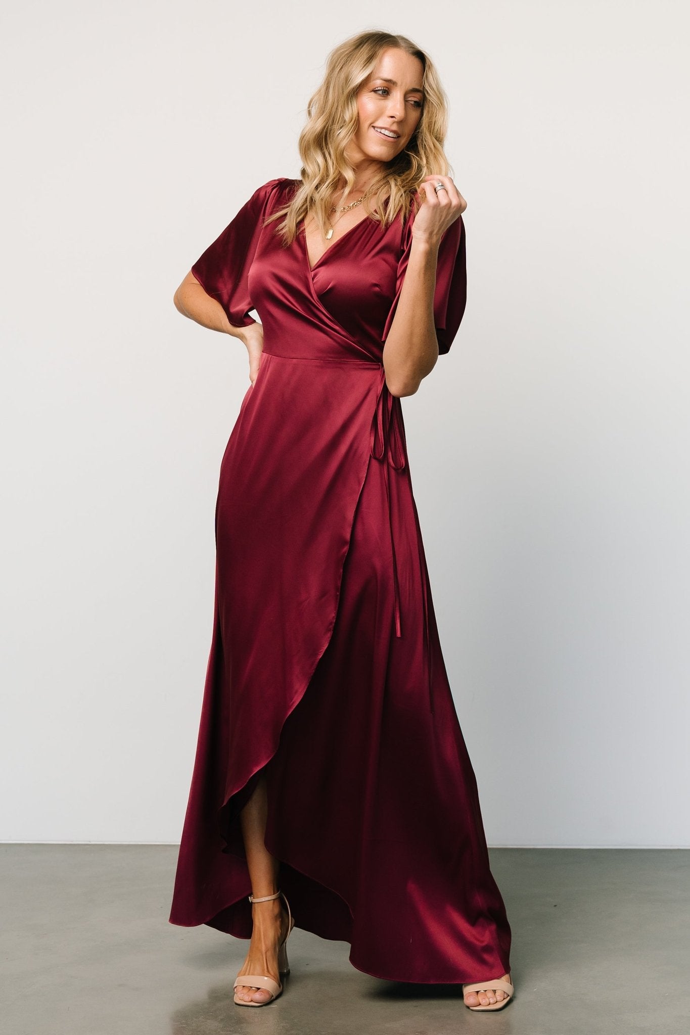 Vara Satin Maxi Wrap Dress | Mulberry Cheap Shop