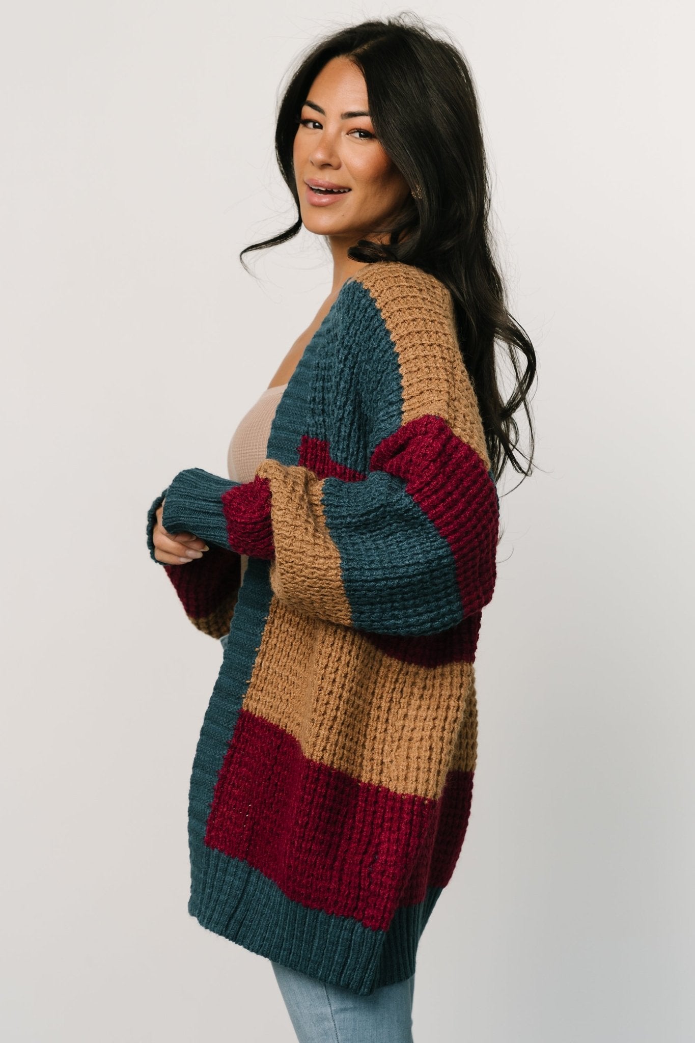 Jonah Chunky Knit Cardigan | Deep Topaz Multi Nicekicks Cheap Pice