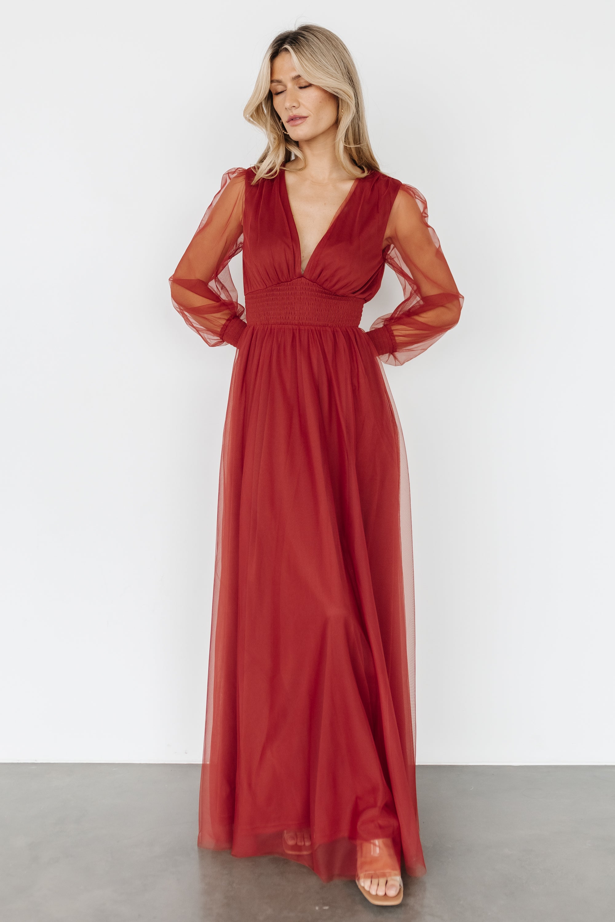 Layla Tulle Maxi Dress | Terracotta Free Shipping Online