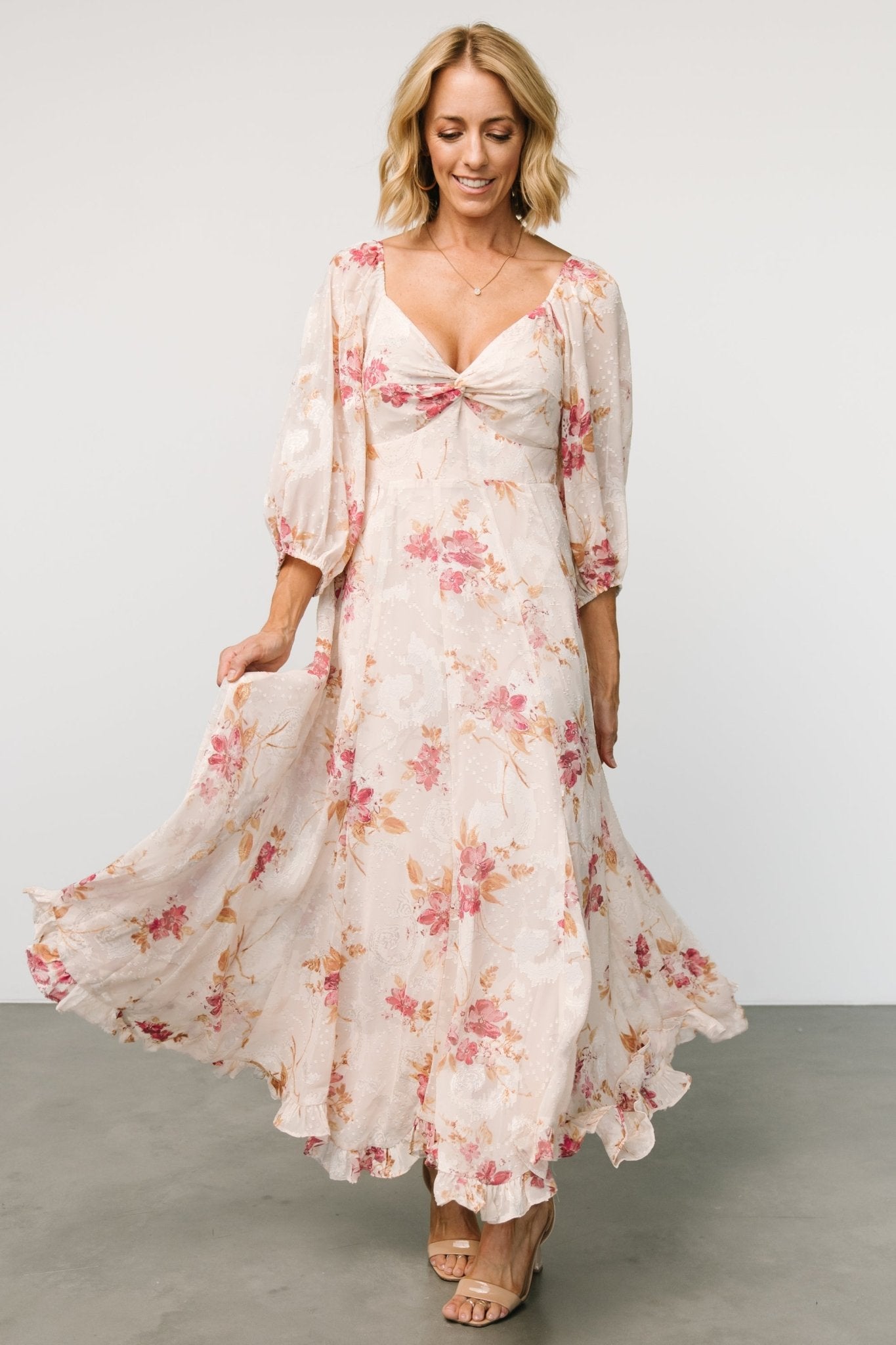 Estefania Maxi Dress | Blush + Pink Floral Outlet Classic