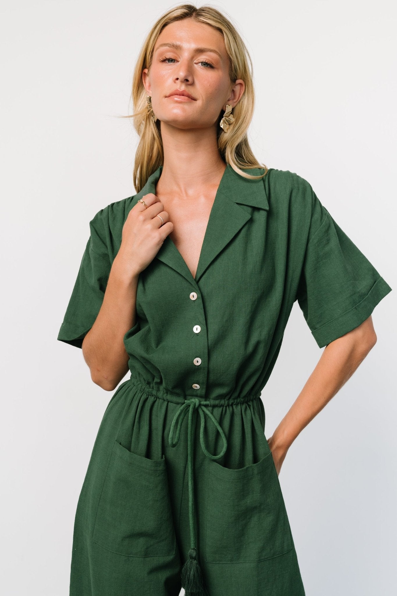 Hemming Jumpsuit | Green Many Kinds Of Online