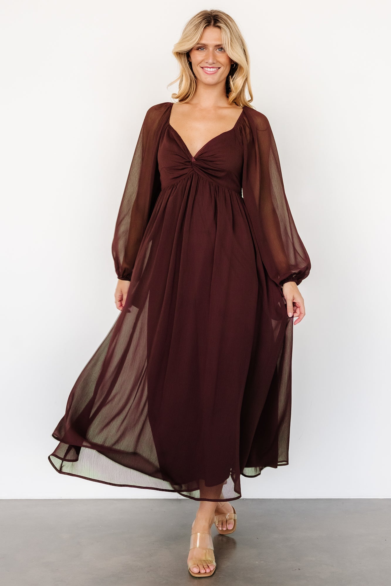 Dione Midi Dress | Mahogany New Arrival For Sale