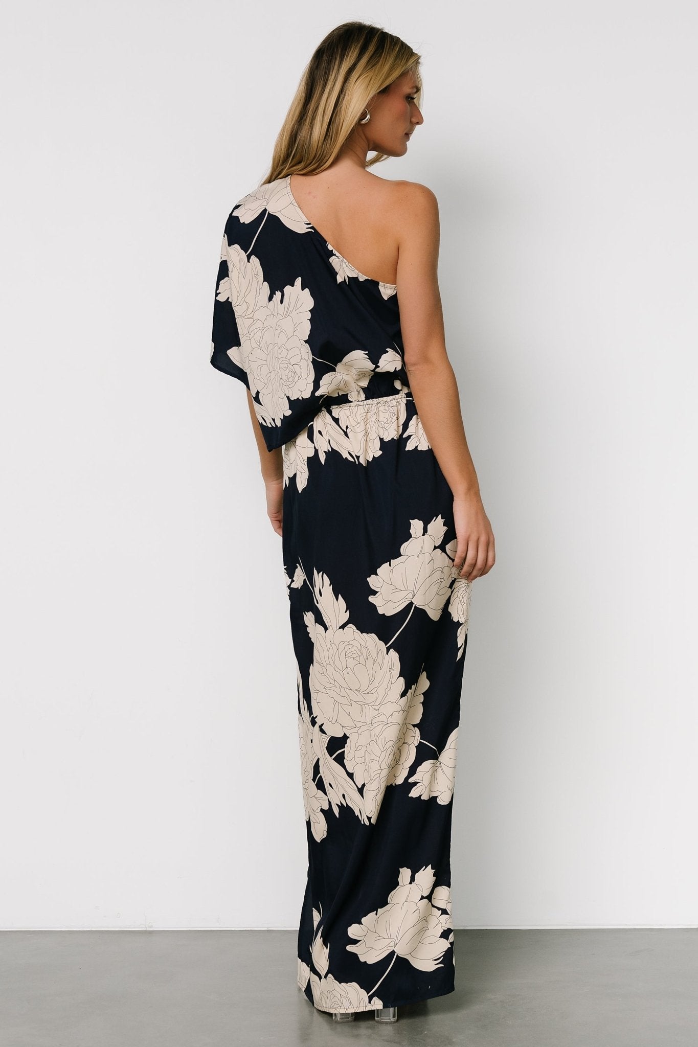 Halston Maxi Dress | Navy + Cream Cheap Pirce