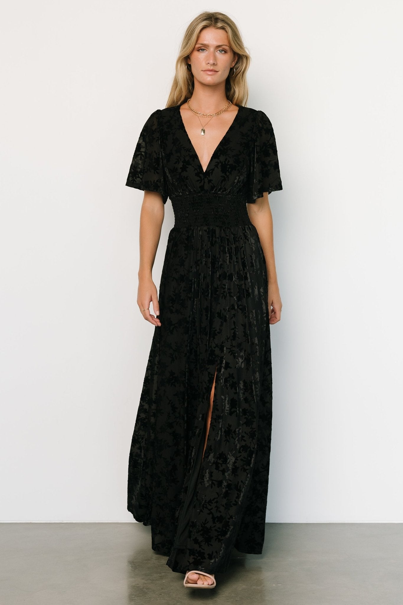 Veronica Velvet Maxi Dress | Black Big Discount Online