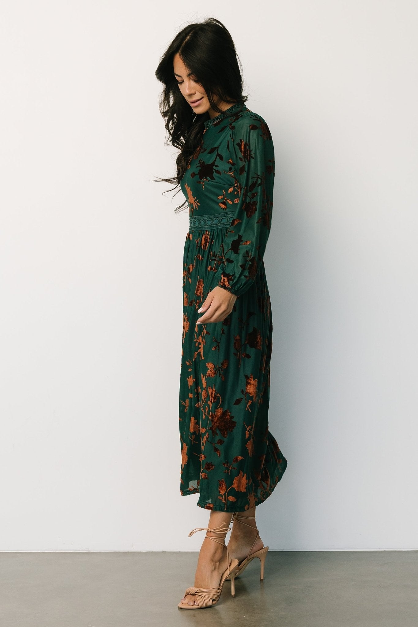 Christine Velvet Embossed Midi Dress | Jade Pay With Paypal Cheap Pice